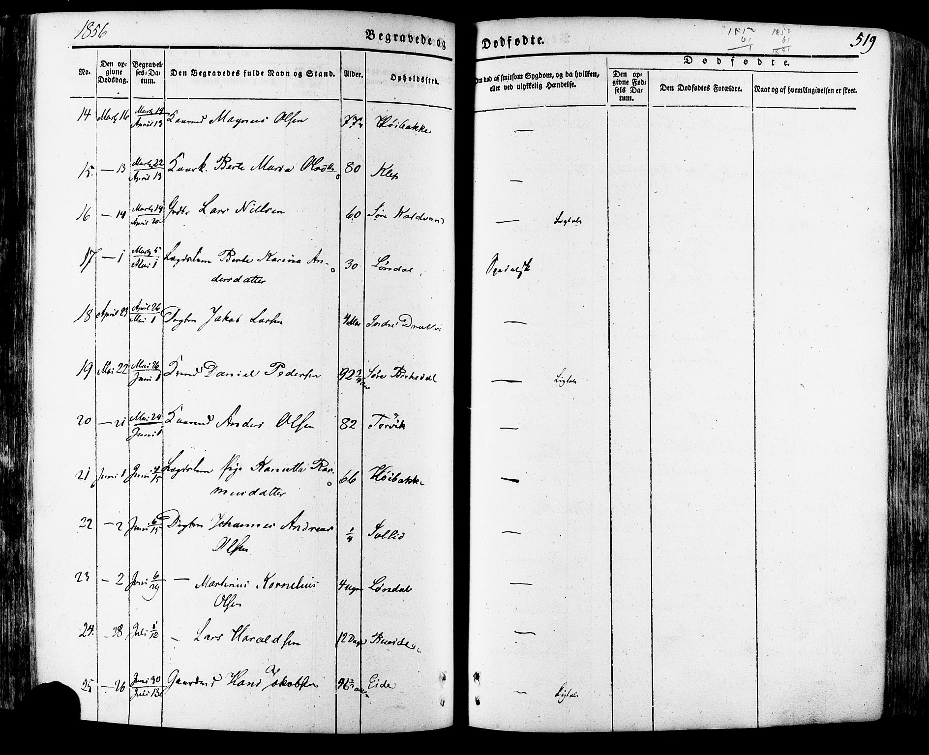 Ministerialprotokoller, klokkerbøker og fødselsregistre - Møre og Romsdal, SAT/A-1454/511/L0140: Parish register (official) no. 511A07, 1851-1878, p. 519