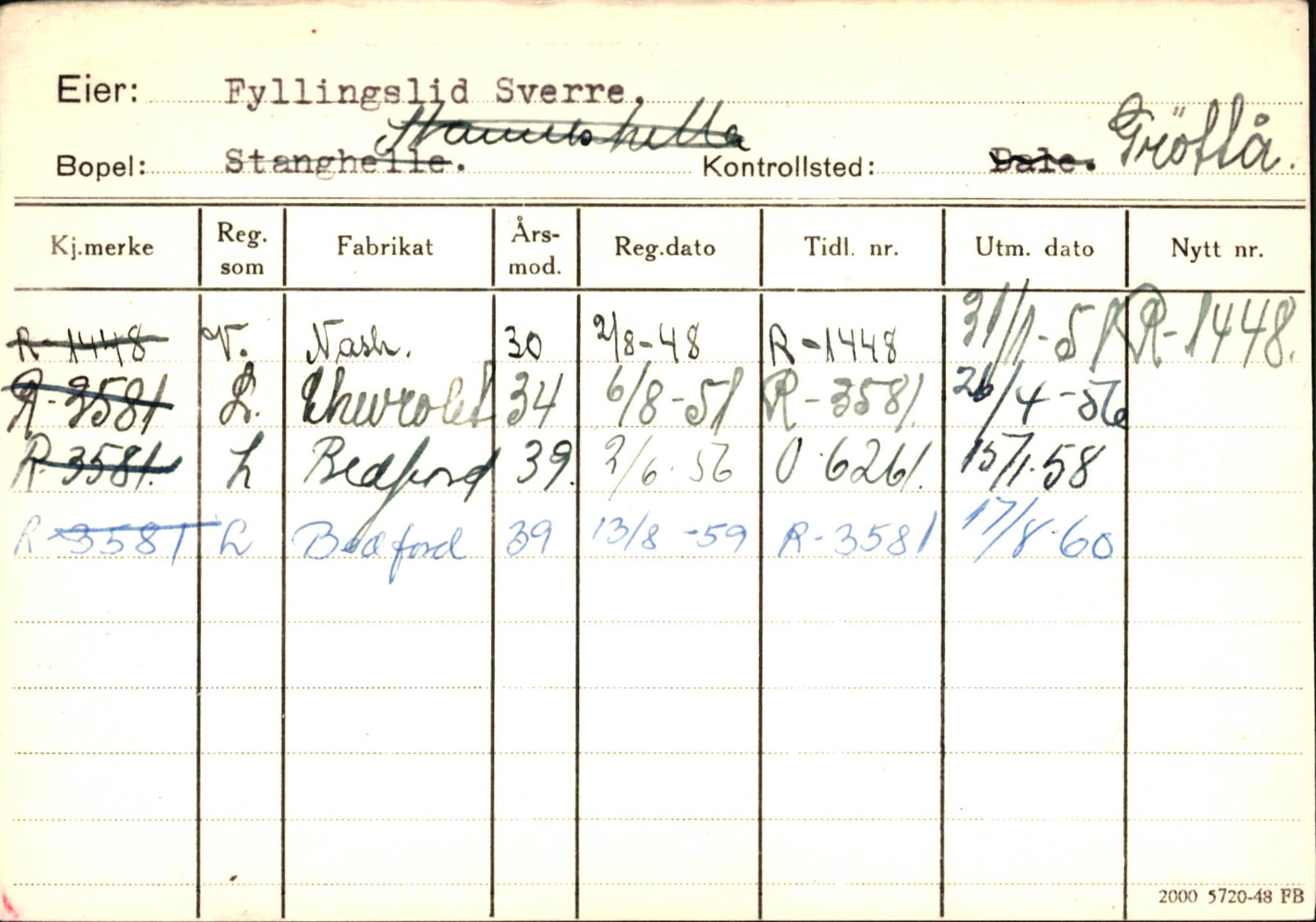 Statens vegvesen, Hordaland vegkontor, AV/SAB-A-5201/2/Ha/L0015: R-eierkort F-G, 1920-1971, p. 104