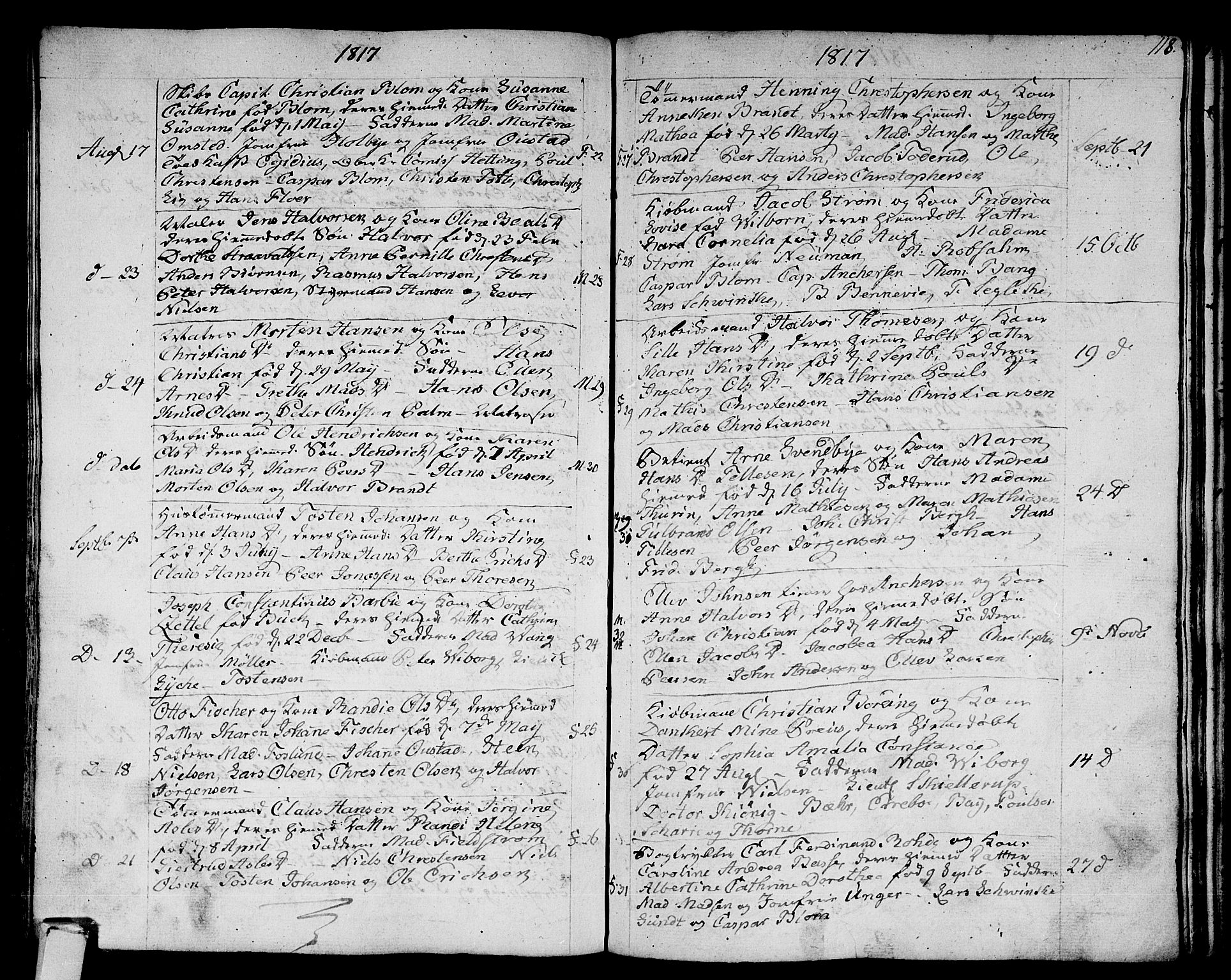 Strømsø kirkebøker, AV/SAKO-A-246/F/Fa/L0010: Parish register (official) no. I 10, 1792-1822, p. 118