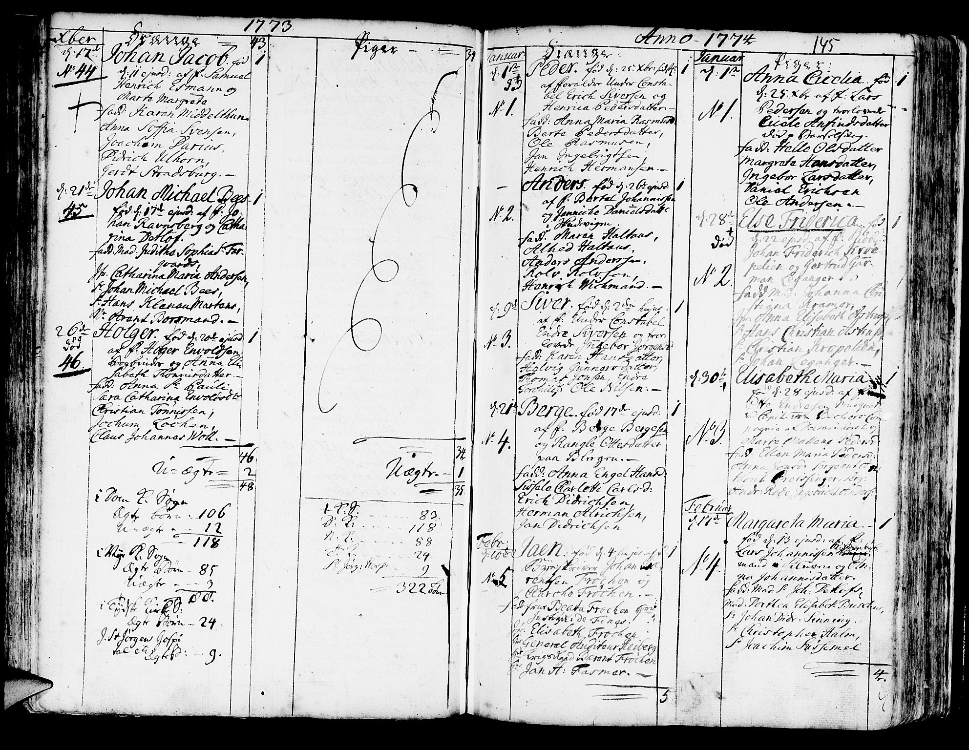 Korskirken sokneprestembete, SAB/A-76101/H/Haa/L0005: Parish register (official) no. A 5, 1751-1789, p. 145