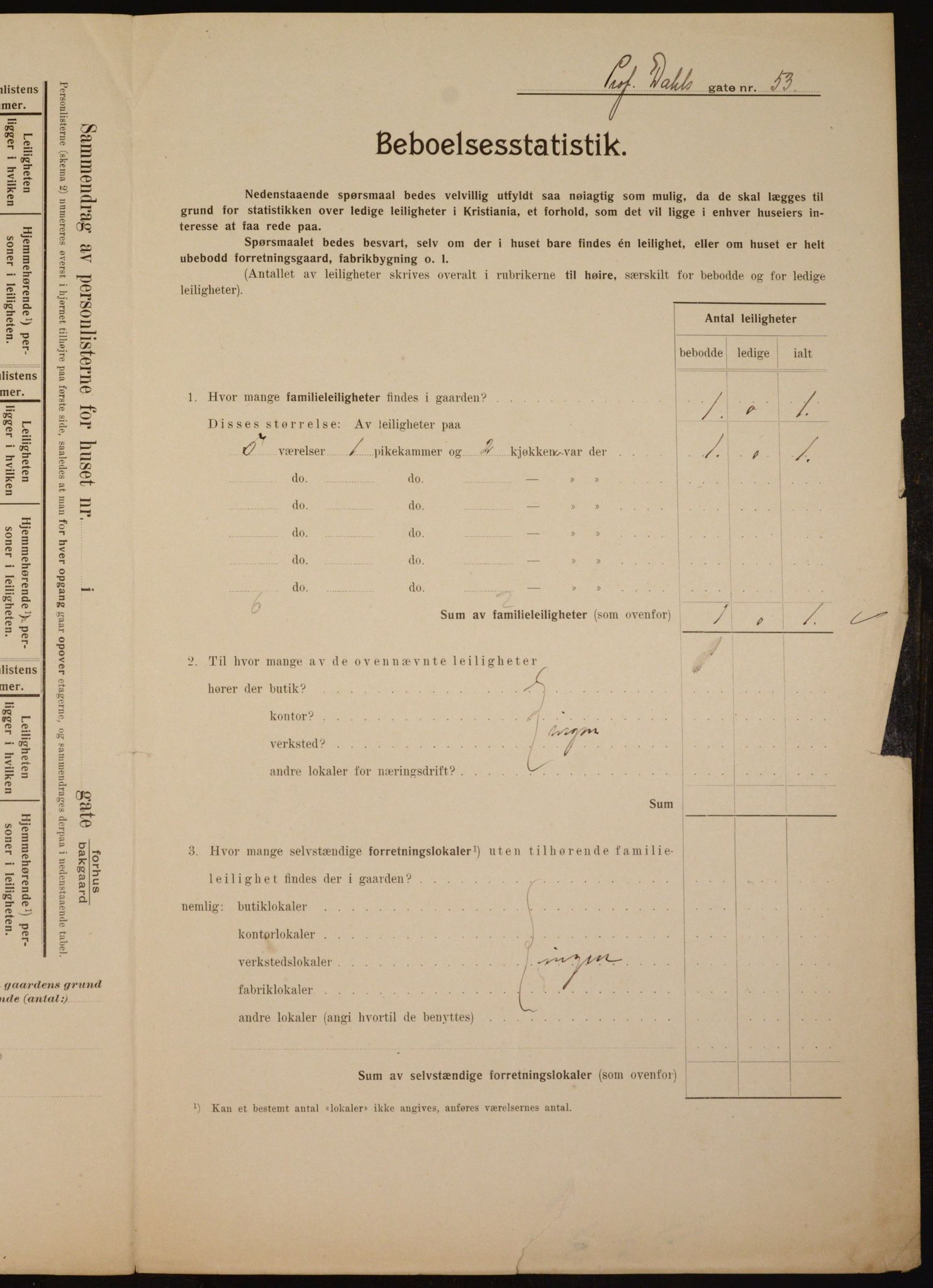 OBA, Municipal Census 1910 for Kristiania, 1910, p. 78280