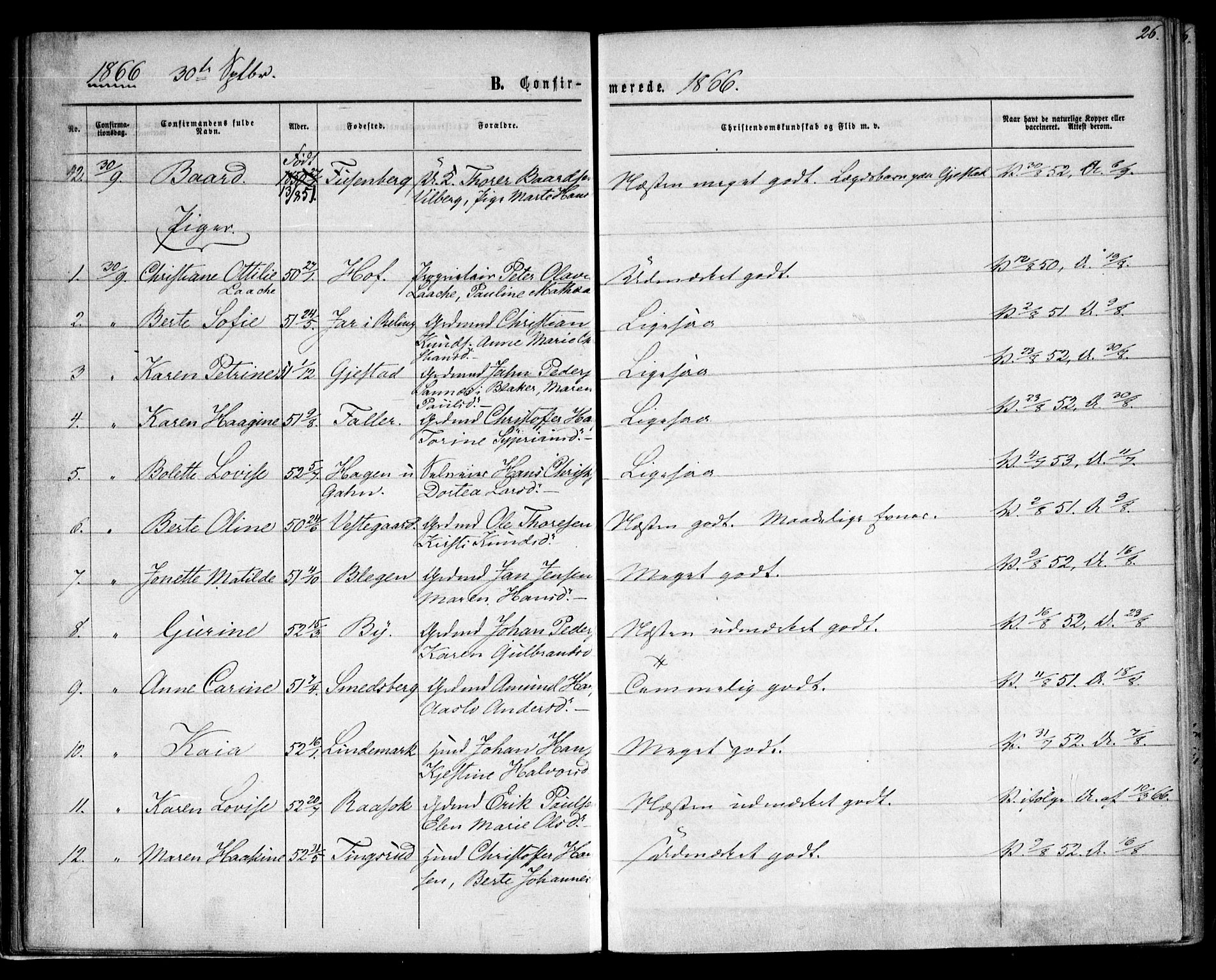Fet prestekontor Kirkebøker, AV/SAO-A-10370a/F/Fa/L0012: Parish register (official) no. I 12, 1860-1866, p. 26