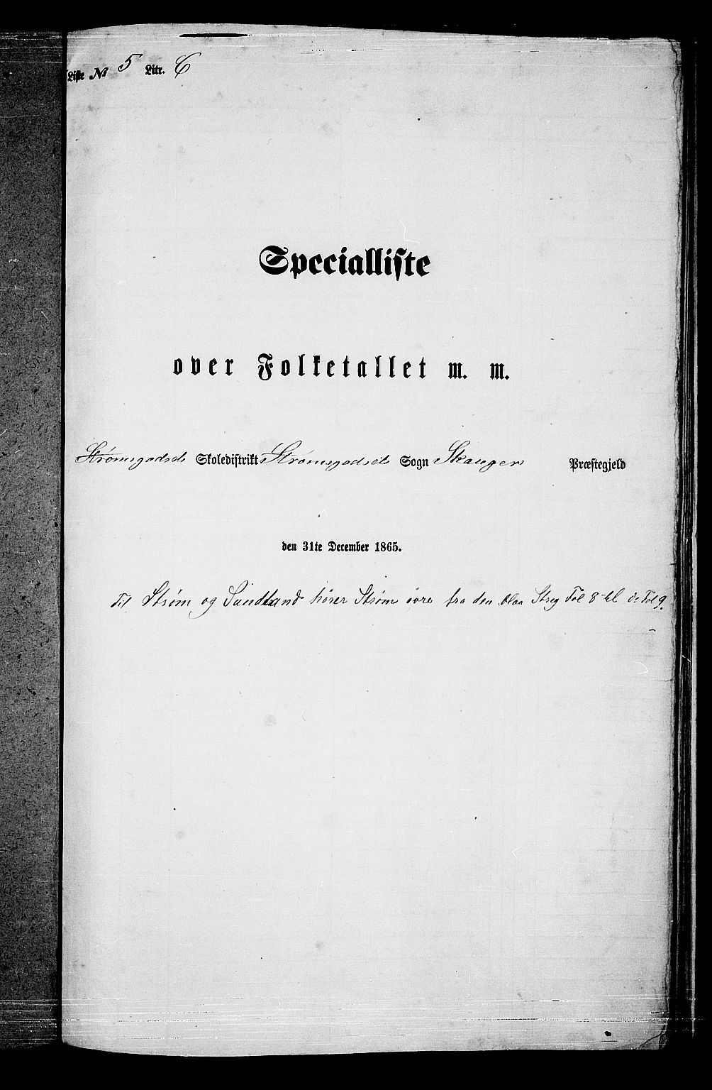 RA, 1865 census for Skoger, 1865, p. 141