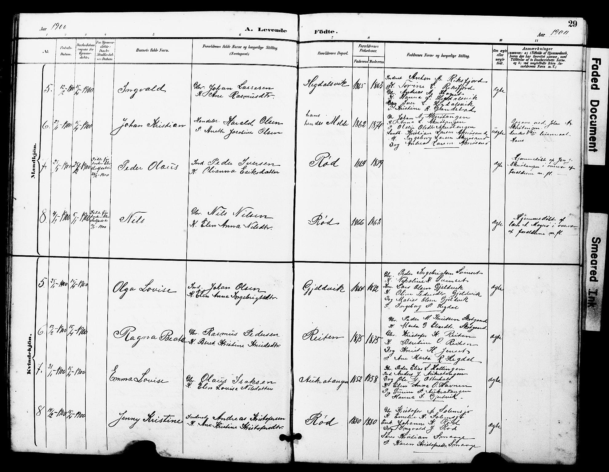 Ministerialprotokoller, klokkerbøker og fødselsregistre - Møre og Romsdal, AV/SAT-A-1454/560/L0725: Parish register (copy) no. 560C02, 1895-1930, p. 29