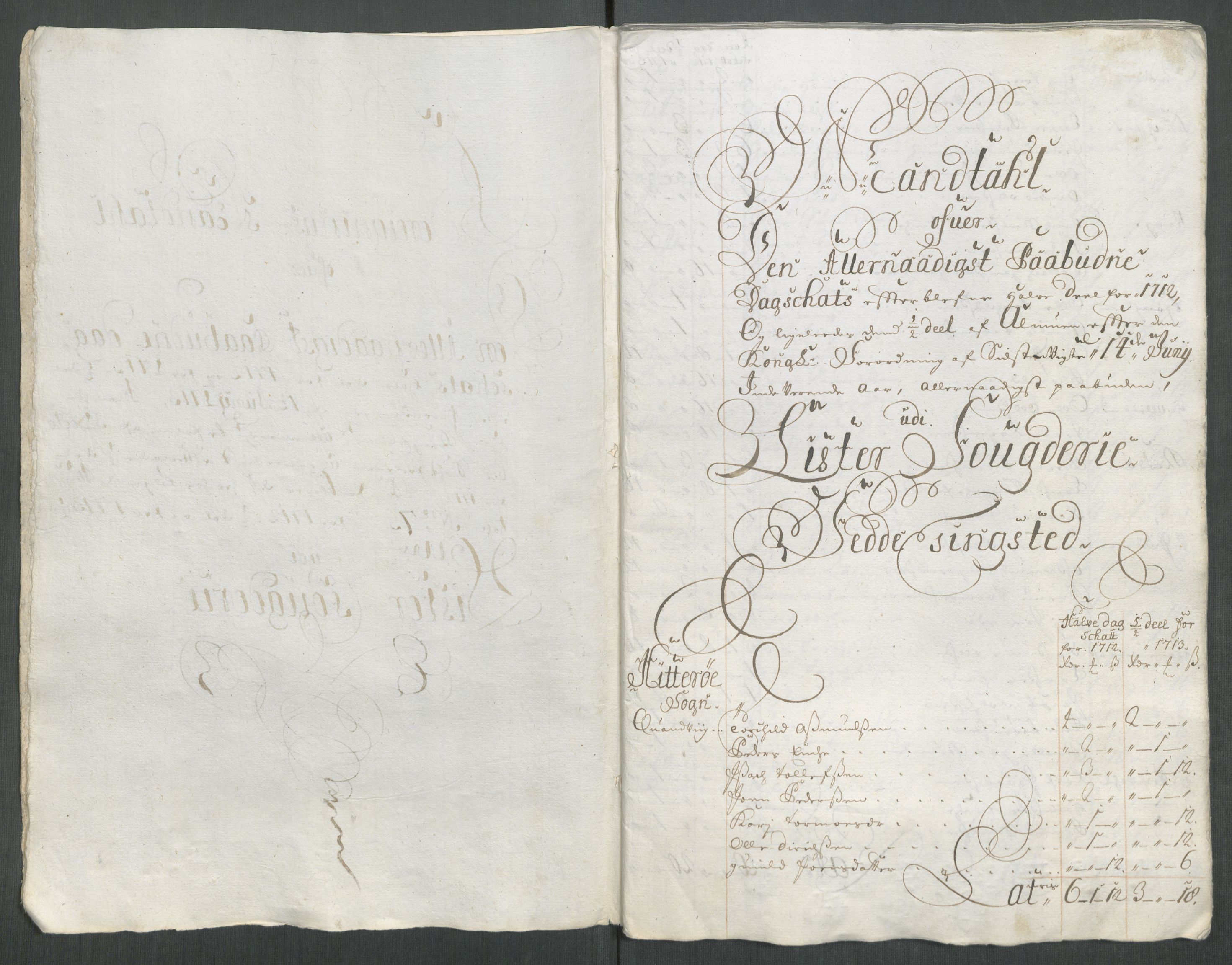 Rentekammeret inntil 1814, Reviderte regnskaper, Fogderegnskap, RA/EA-4092/R43/L2556: Fogderegnskap Lista og Mandal, 1713, p. 183