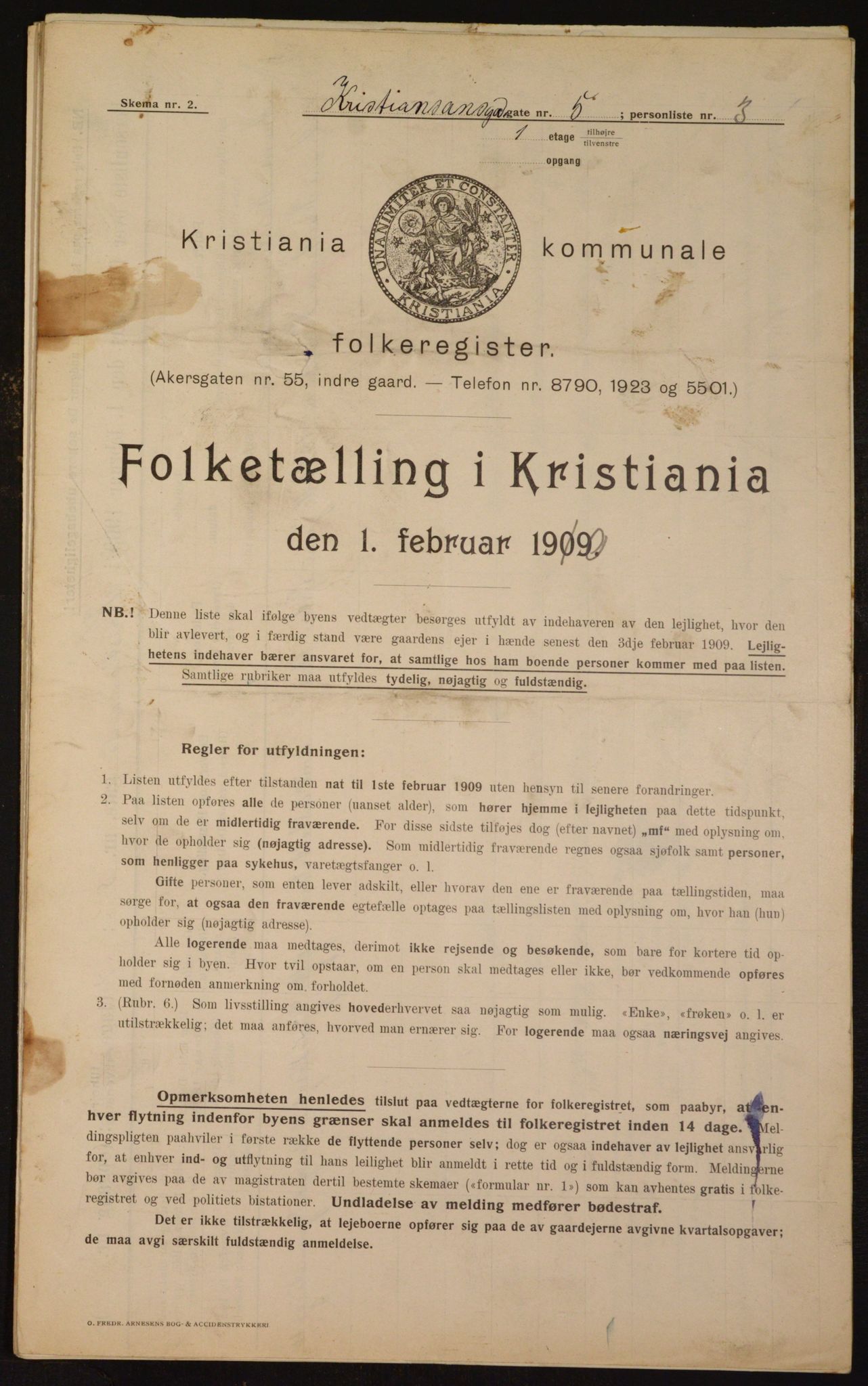 OBA, Municipal Census 1910 for Kristiania, 1910, p. 52674