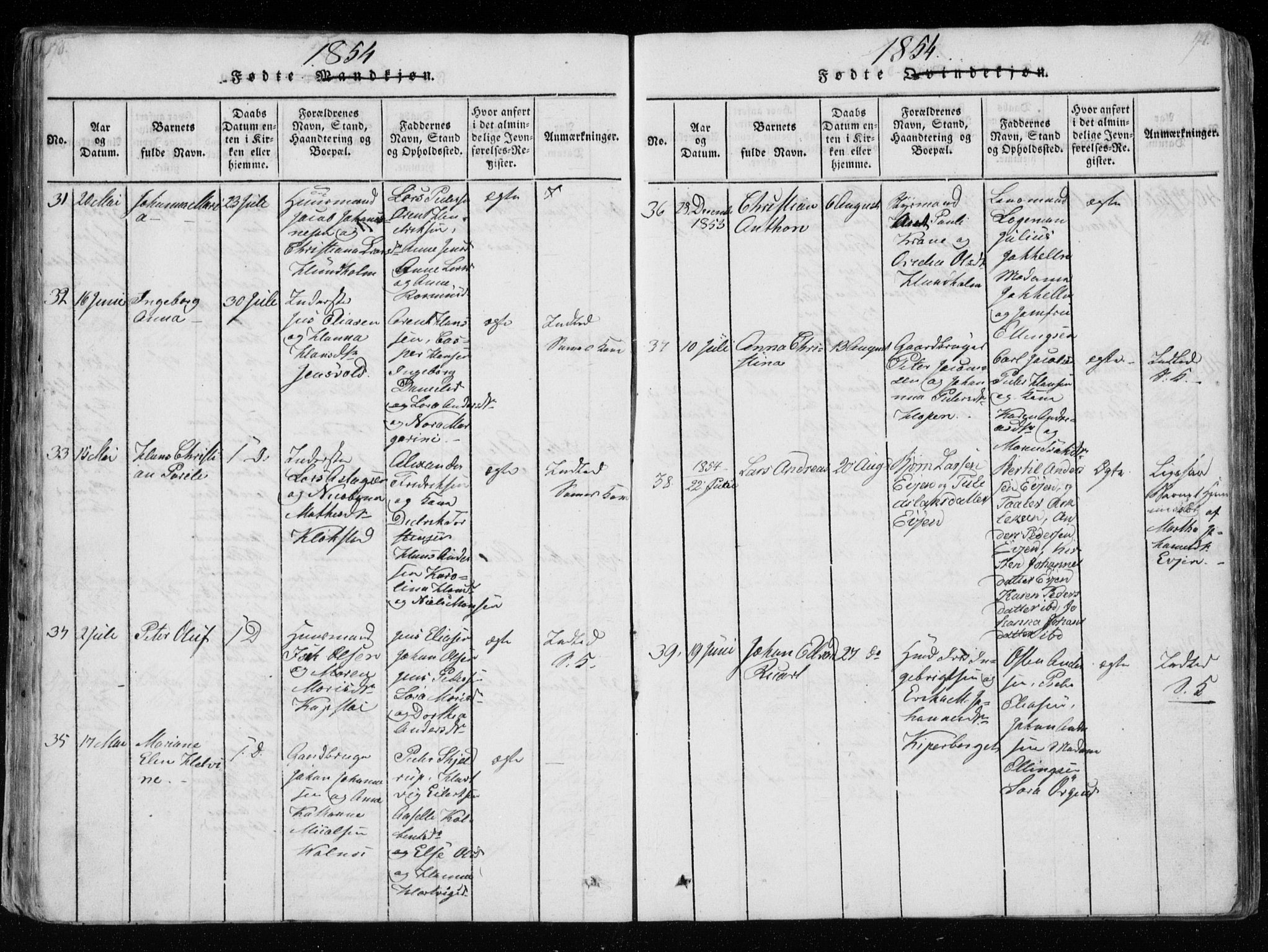 Ministerialprotokoller, klokkerbøker og fødselsregistre - Nordland, AV/SAT-A-1459/801/L0026: Parish register (copy) no. 801C01, 1820-1855, p. 170-171