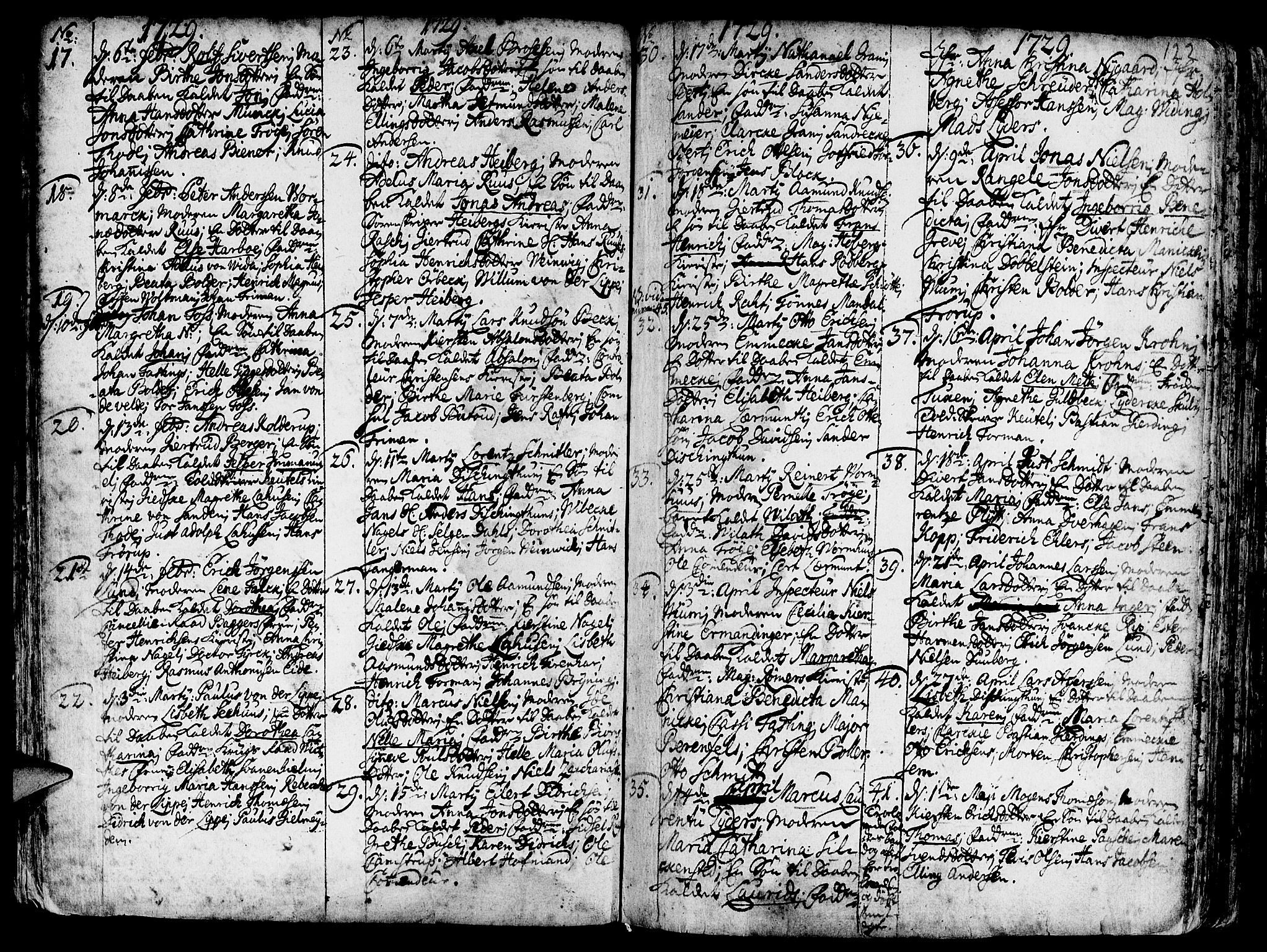 Nykirken Sokneprestembete, SAB/A-77101/H/Haa/L0003: Parish register (official) no. A 3, 1717-1764, p. 122