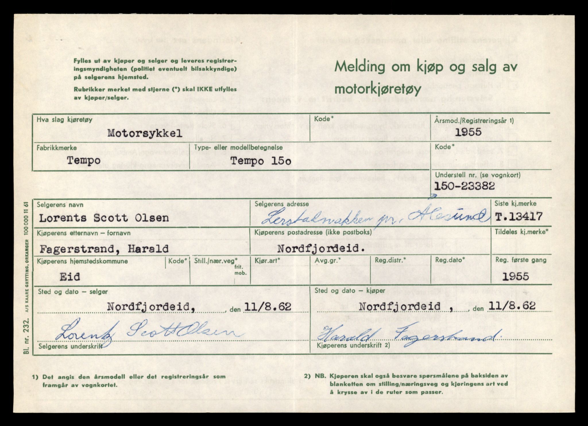Møre og Romsdal vegkontor - Ålesund trafikkstasjon, AV/SAT-A-4099/F/Fe/L0039: Registreringskort for kjøretøy T 13361 - T 13530, 1927-1998, p. 967