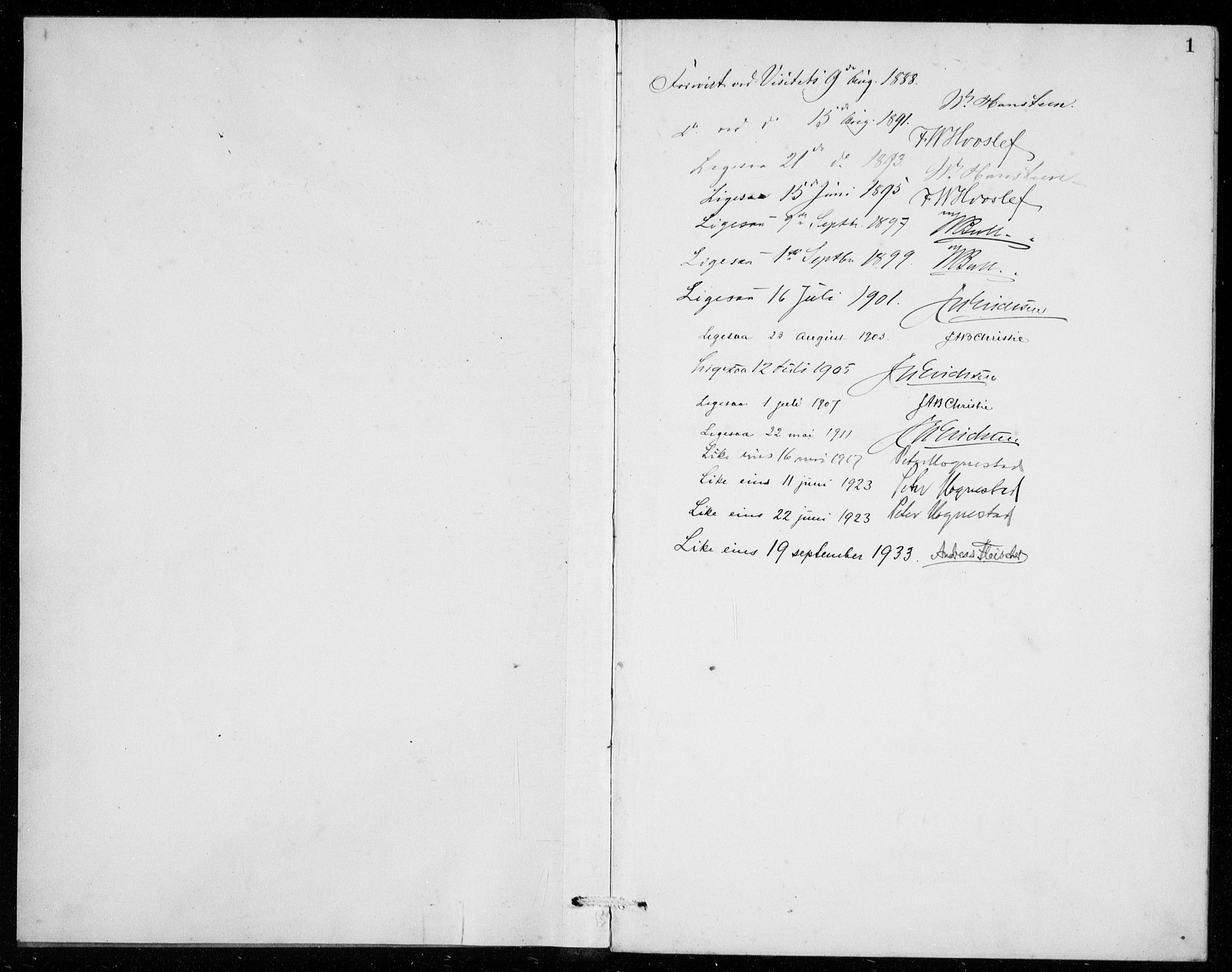 Ullensvang sokneprestembete, AV/SAB-A-78701/H/Hab: Parish register (copy) no. E  7, 1887-1929, p. 1