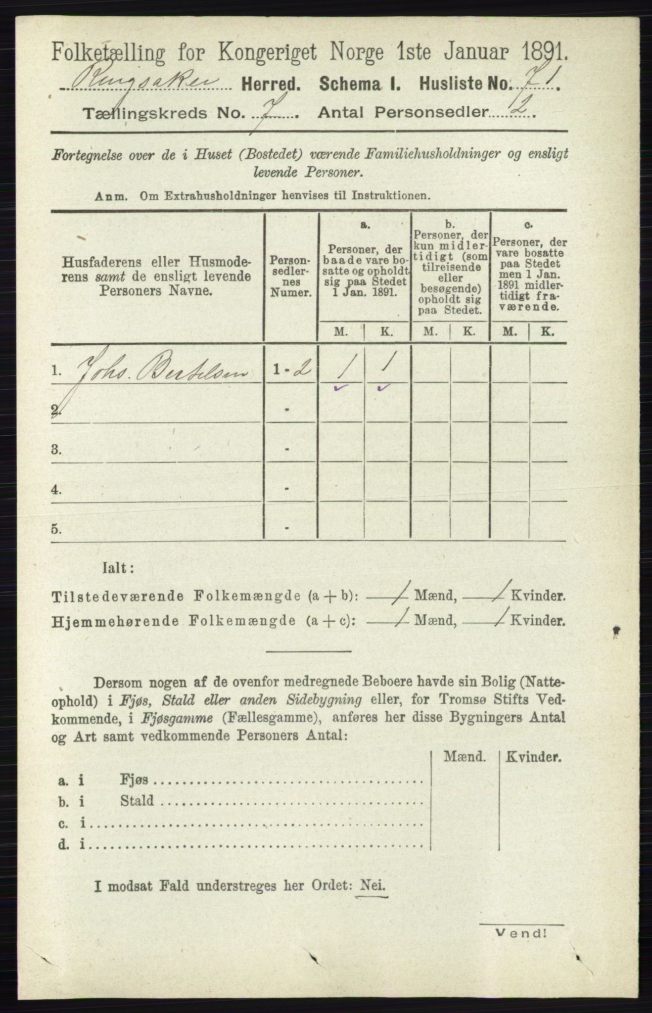 RA, 1891 census for 0412 Ringsaker, 1891, p. 3861