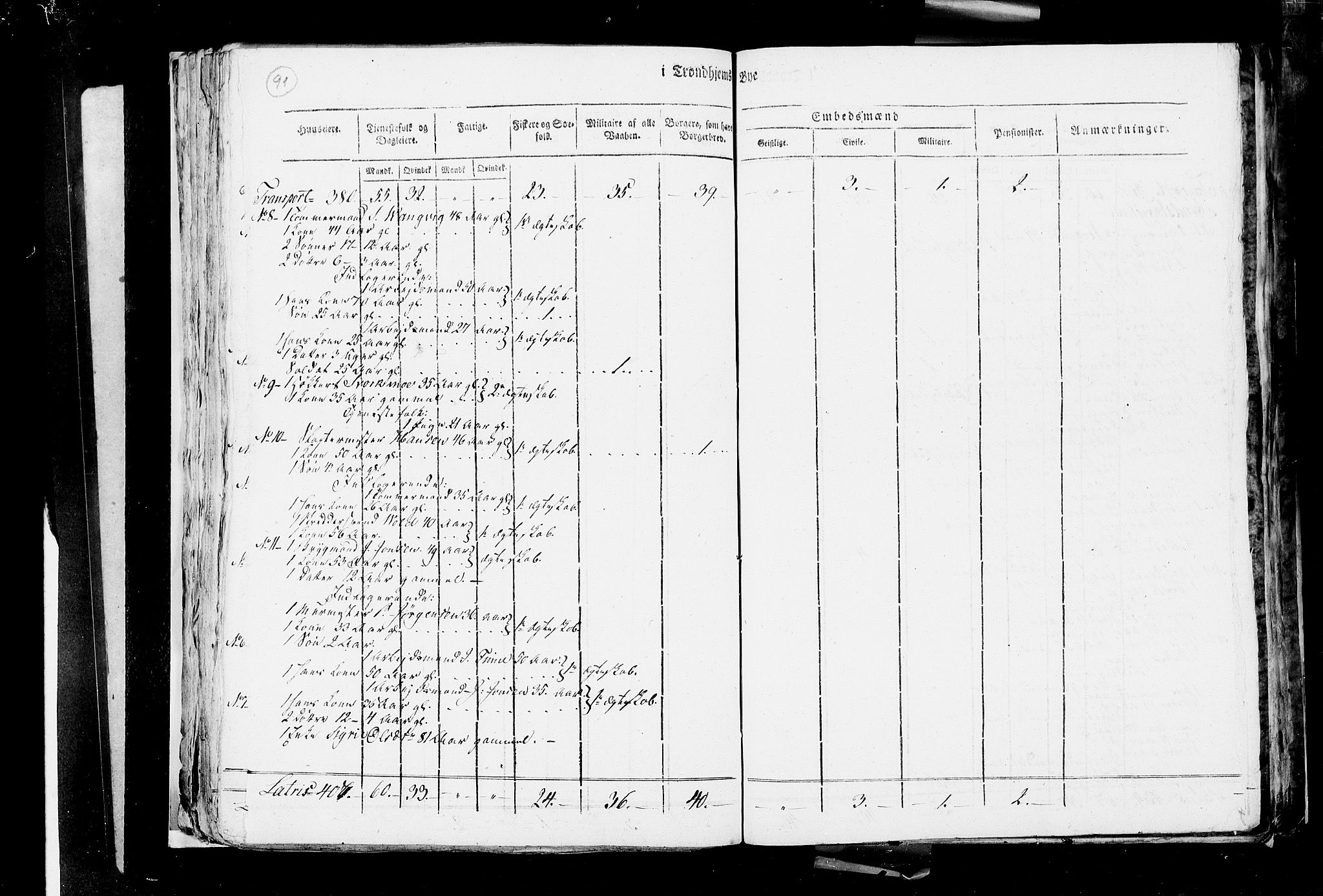 RA, Census 1815, vol. 4: Trondheim, 1815, p. 95