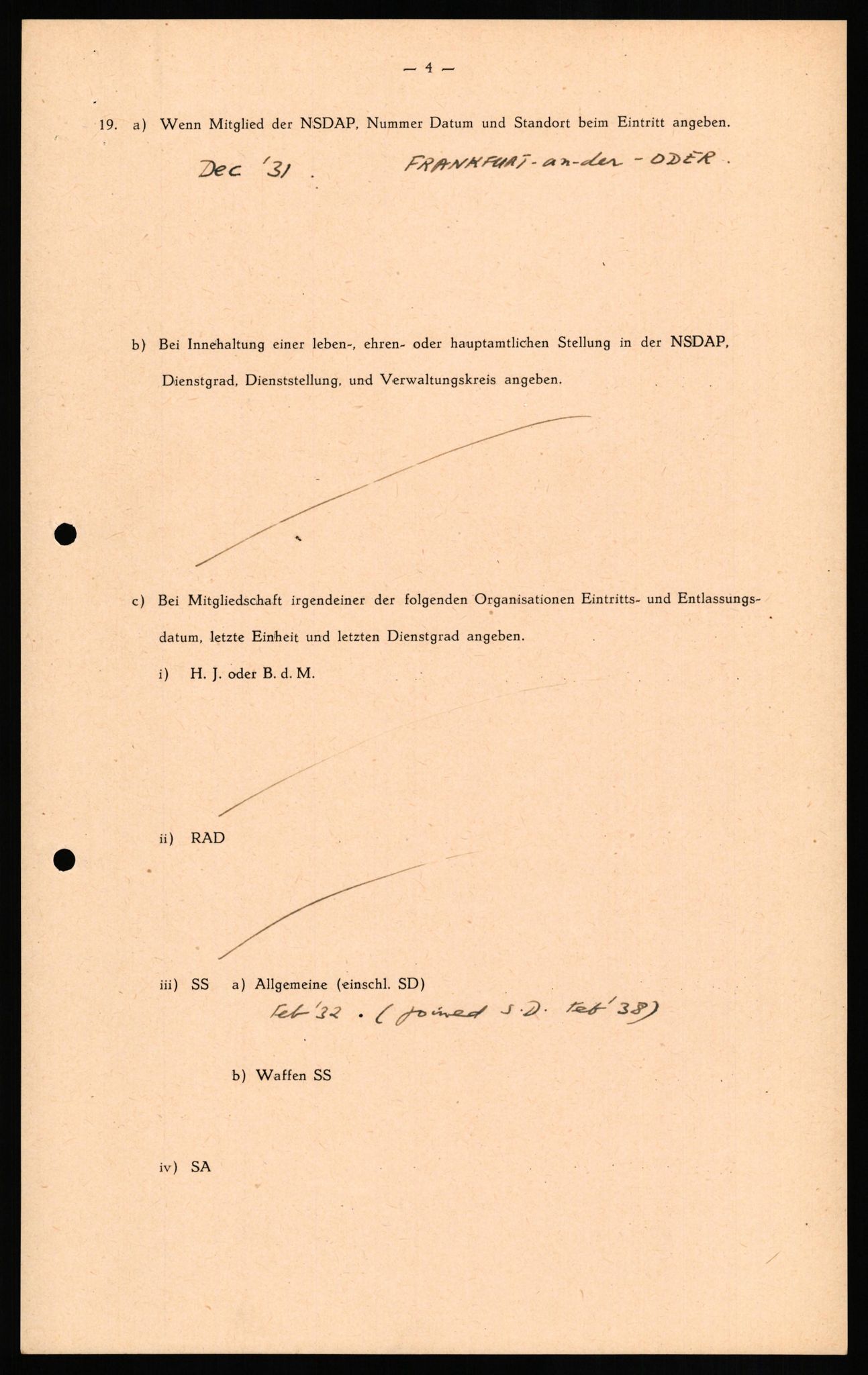 Forsvaret, Forsvarets overkommando II, AV/RA-RAFA-3915/D/Db/L0020: CI Questionaires. Tyske okkupasjonsstyrker i Norge. Tyskere., 1945-1946, p. 222