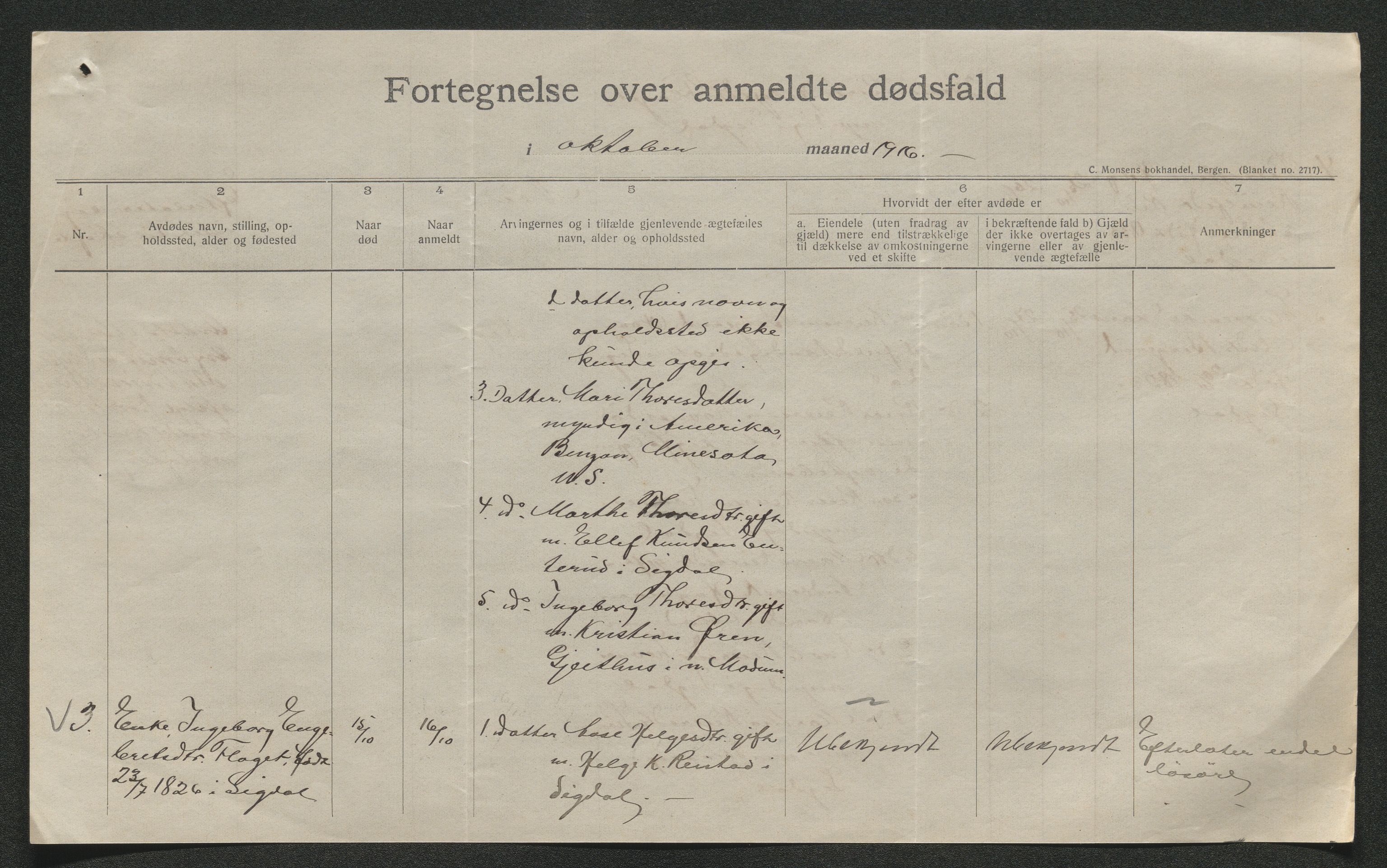 Eiker, Modum og Sigdal sorenskriveri, AV/SAKO-A-123/H/Ha/Hab/L0038: Dødsfallsmeldinger, 1916-1917, p. 381