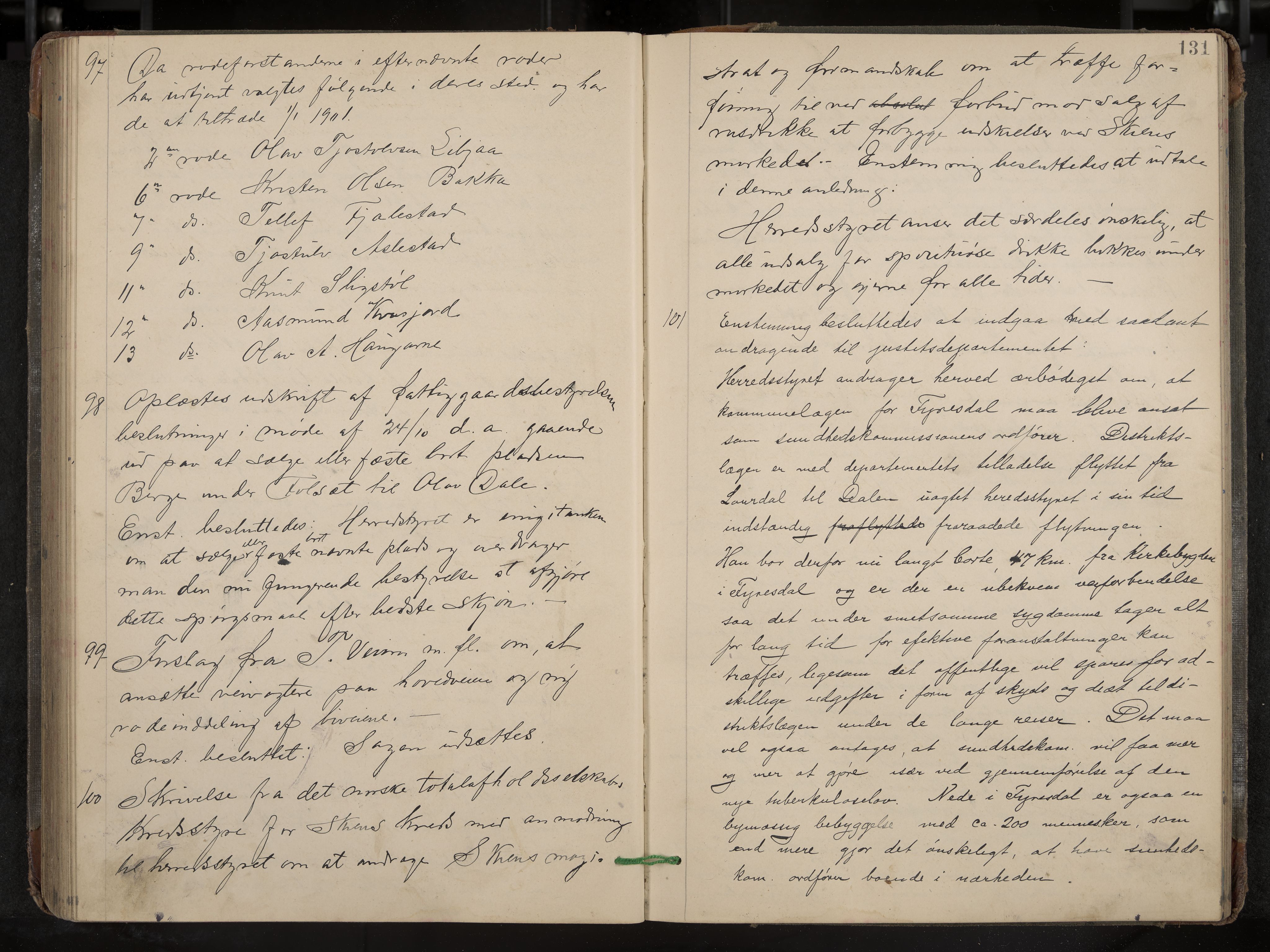 Fyresdal formannskap og sentraladministrasjon, IKAK/0831021-1/Aa/L0003: Møtebok, 1894-1903, p. 131