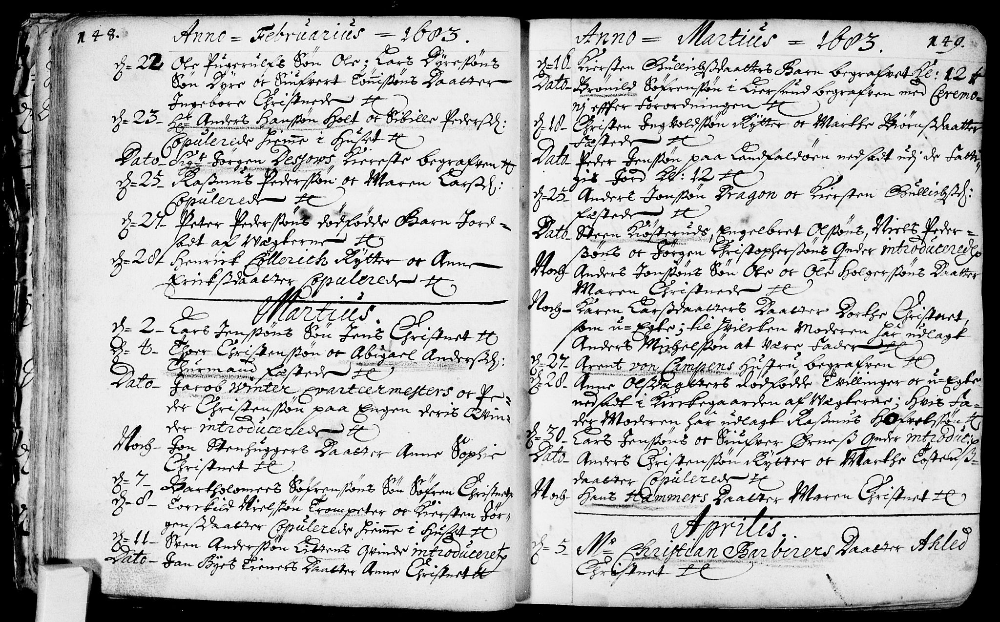 Bragernes kirkebøker, AV/SAKO-A-6/F/Fa/L0002: Parish register (official) no. I 2, 1680-1705, p. 148-149