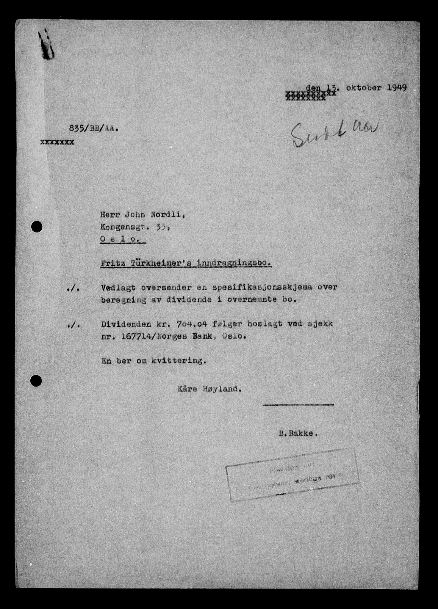 Justisdepartementet, Tilbakeføringskontoret for inndratte formuer, AV/RA-S-1564/H/Hc/Hcd/L1008: --, 1945-1947, p. 6