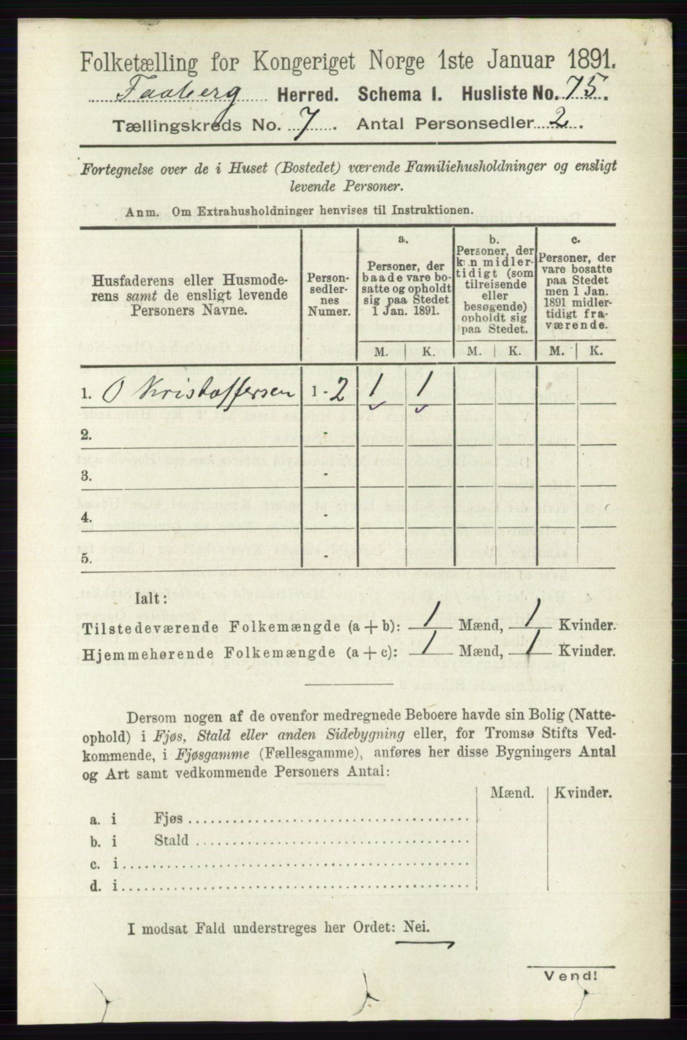 RA, 1891 census for 0524 Fåberg, 1891, p. 2763