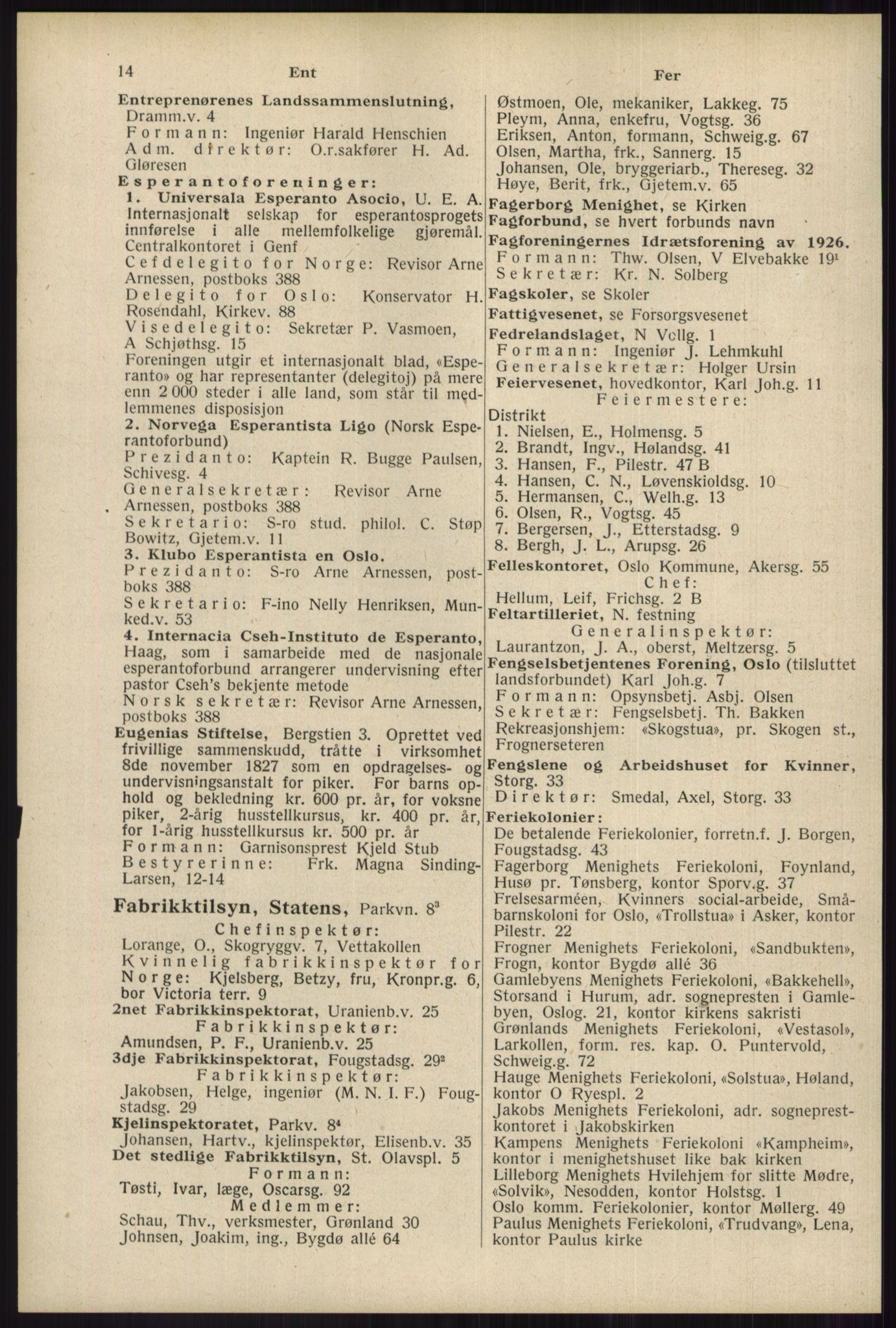 Kristiania/Oslo adressebok, PUBL/-, 1934, p. 14