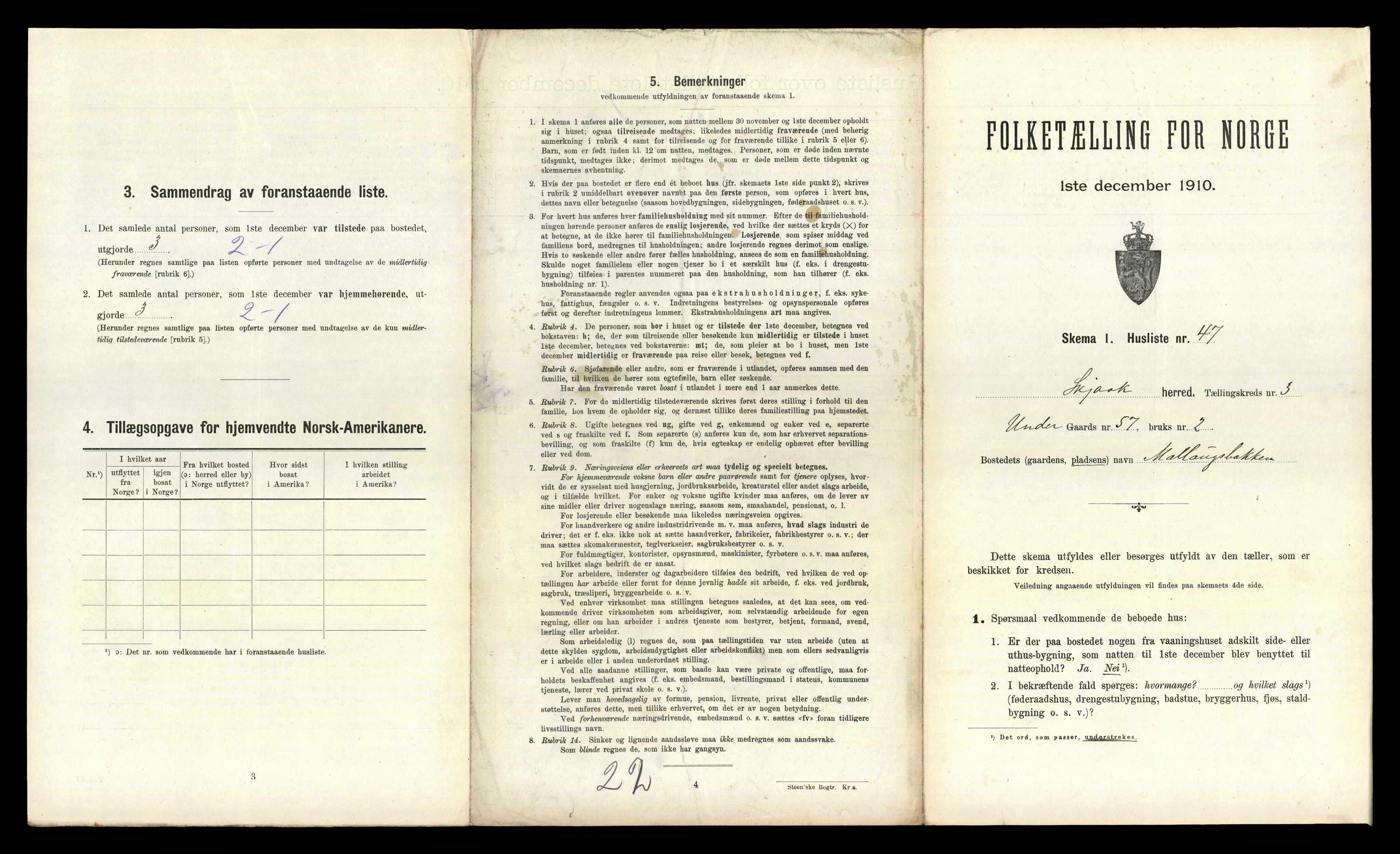 RA, 1910 census for Skjåk, 1910, p. 400