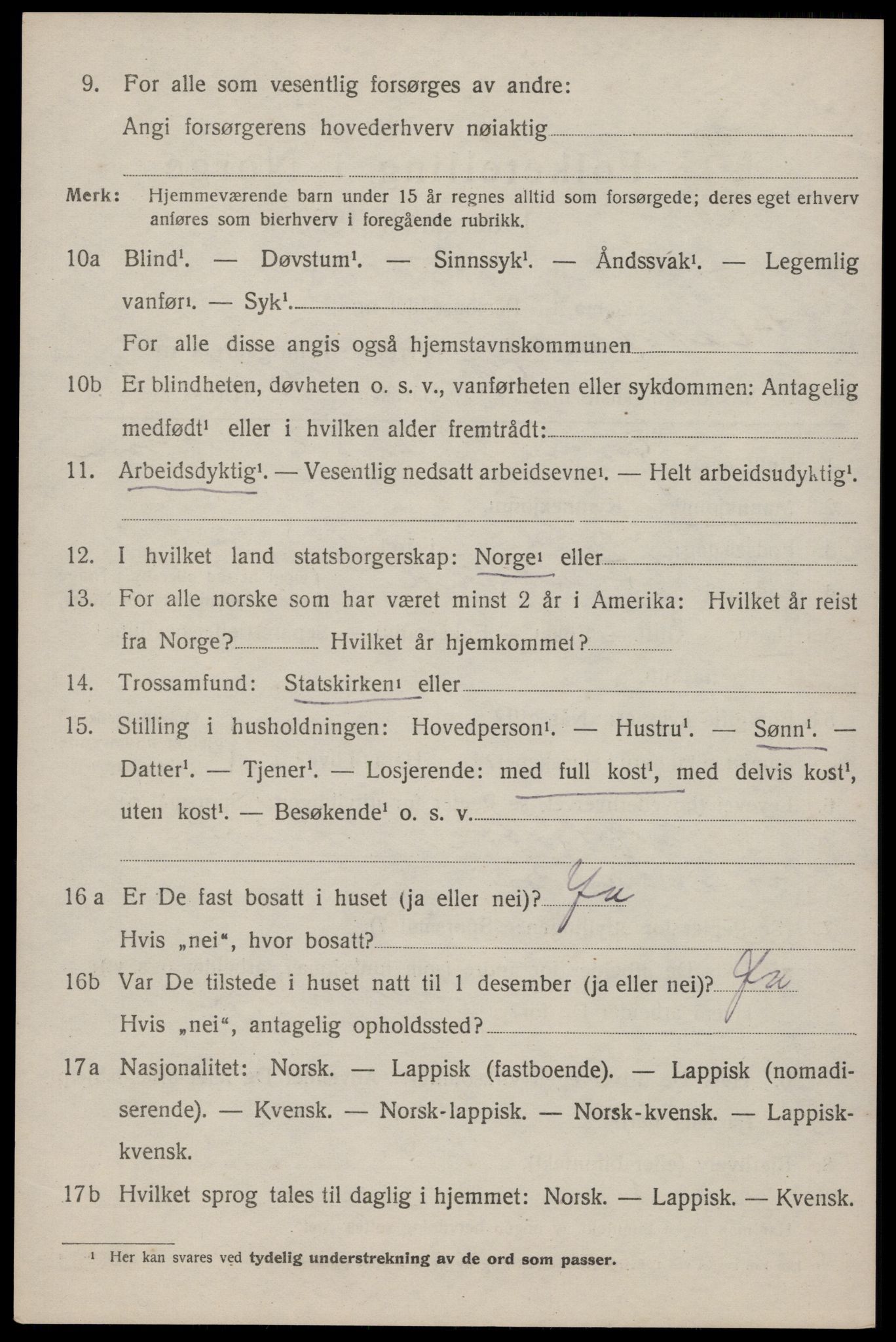 SAT, 1920 census for Flakstad, 1920, p. 2814