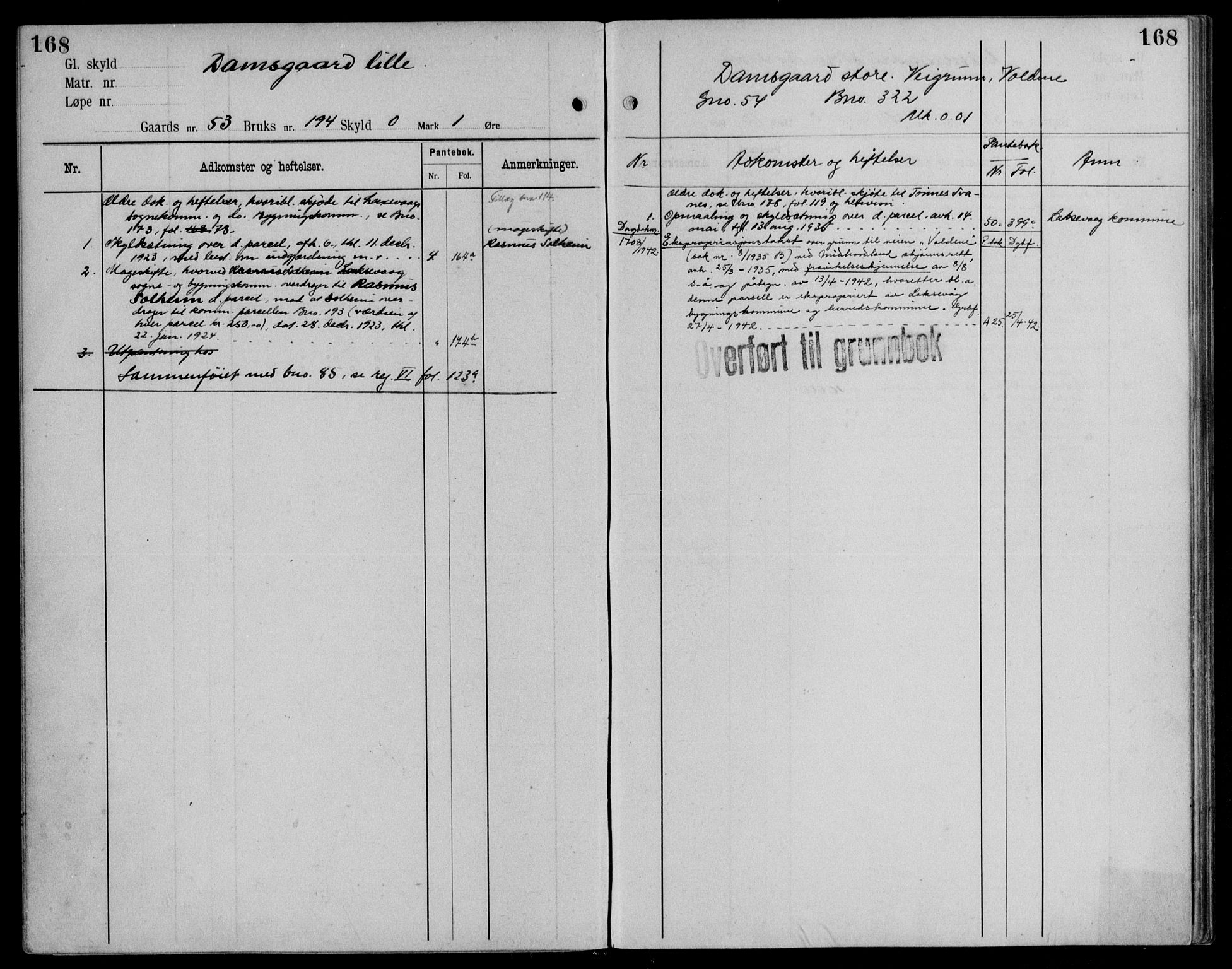 Midhordland sorenskriveri, AV/SAB-A-3001/1/G/Ga/Gab/L0115: Mortgage register no. II.A.b.115, p. 168