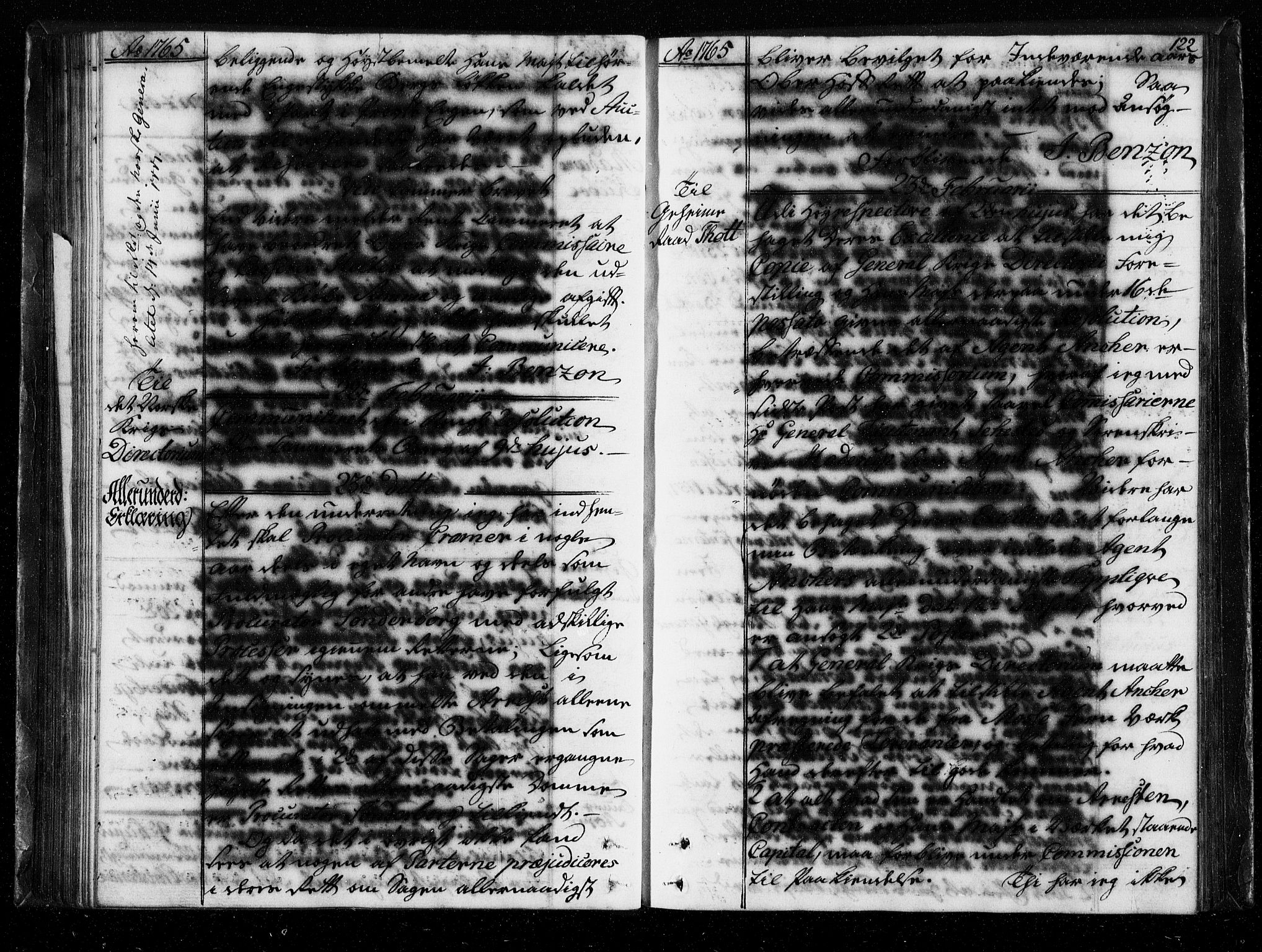 Stattholderembetet 1572-1771, AV/RA-EA-2870/Bf/L0004: Stattholderprotokoll (allmenn kopibok), 1764-1765, p. 121b-122a