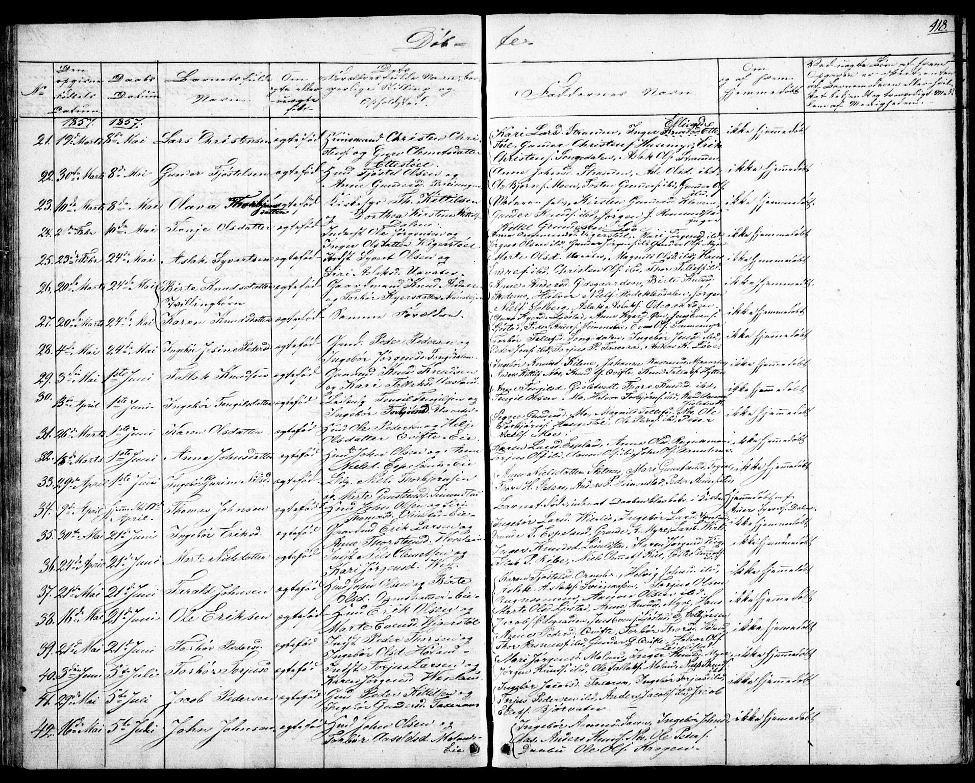 Gjerstad sokneprestkontor, SAK/1111-0014/F/Fb/Fbb/L0002: Parish register (copy) no. B 2, 1831-1862, p. 118