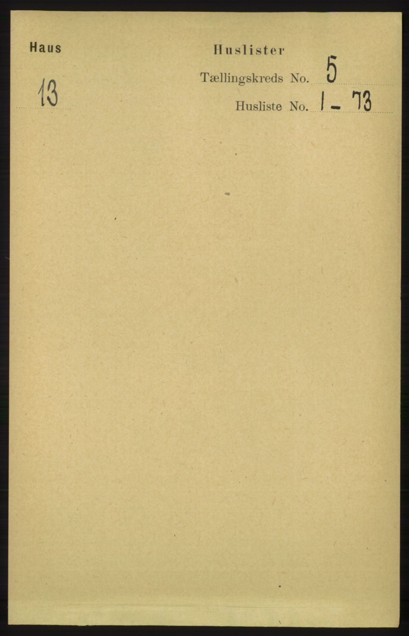 RA, 1891 census for 1250 Haus, 1891, p. 1747
