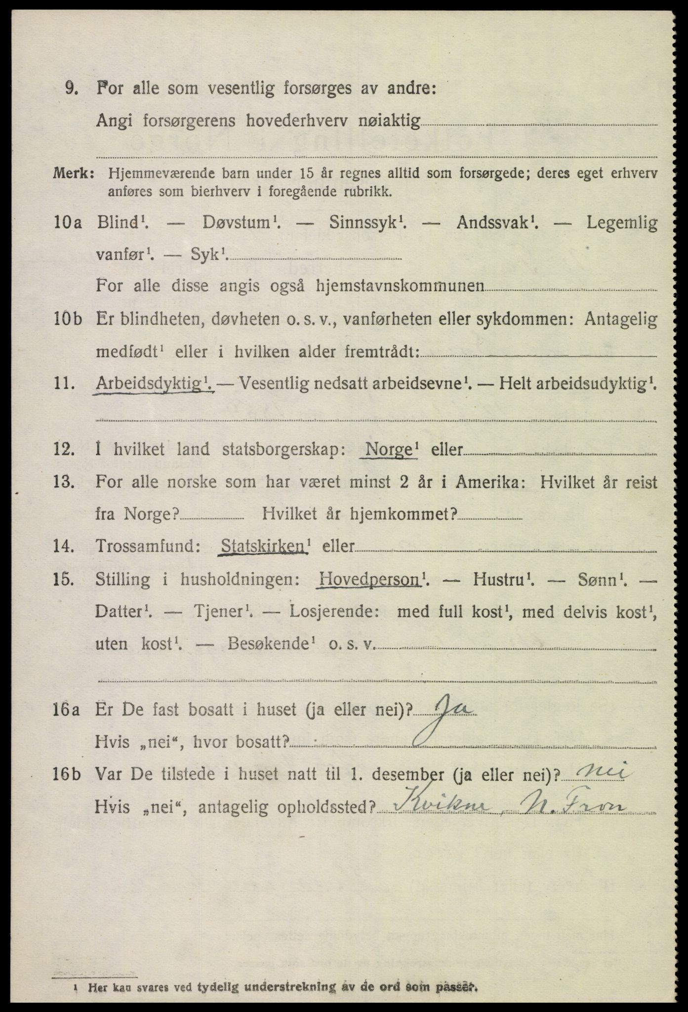 SAH, 1920 census for Nord-Fron, 1920, p. 4039