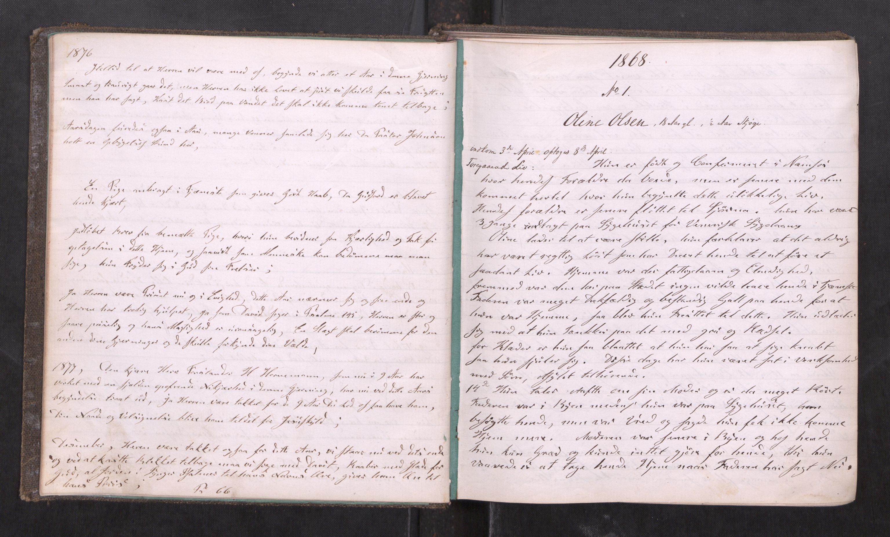 Kvindehjemmet i Trondhjem - Magdalenastiftelsen, AV/SAT-PA-0323/F/L0002: Dagbok for Asylet Magdalenastiftelsen, bestyrerinne, 1868-1905
