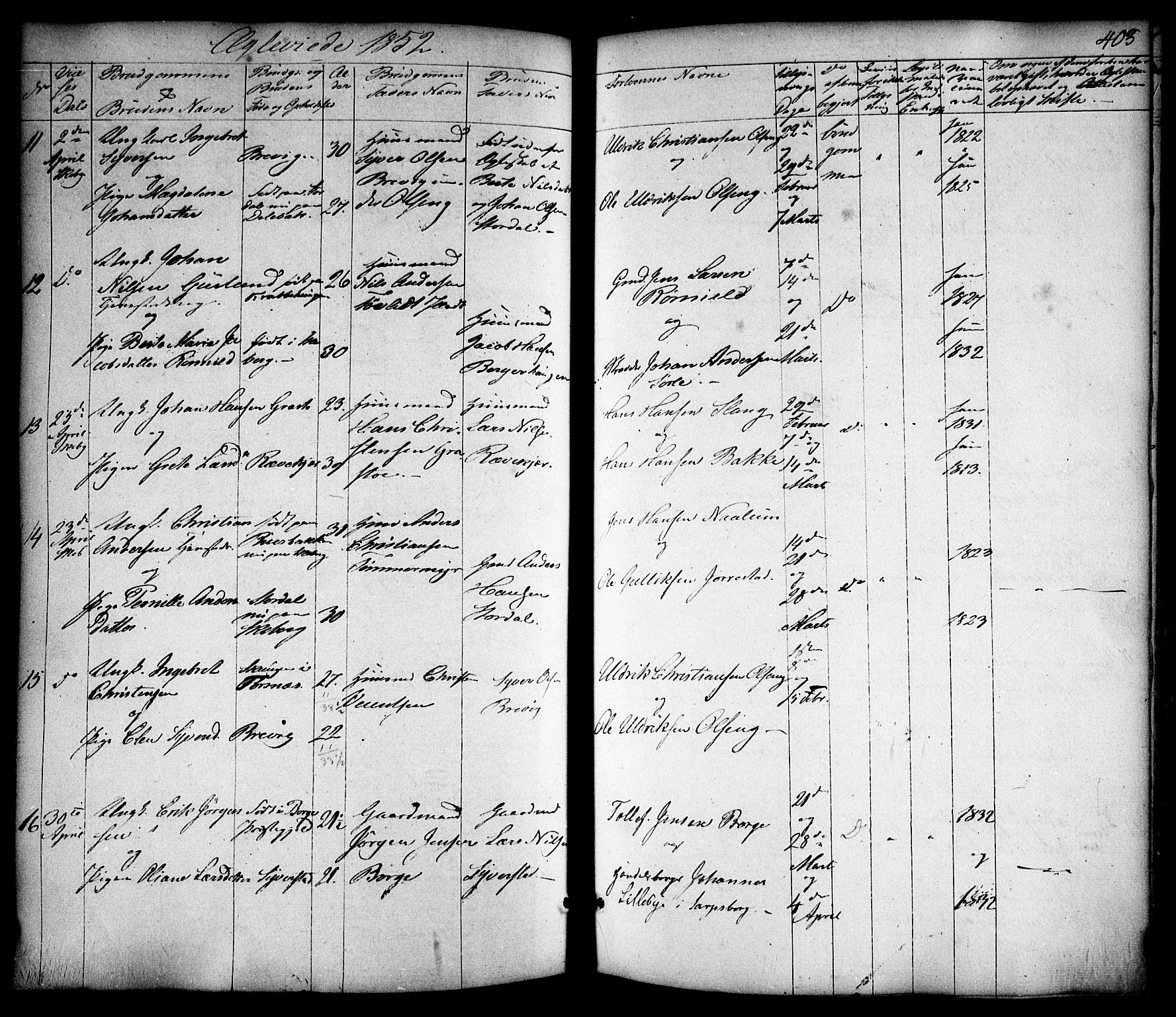 Skjeberg prestekontor Kirkebøker, AV/SAO-A-10923/F/Fa/L0006: Parish register (official) no. I 6, 1846-1858, p. 403