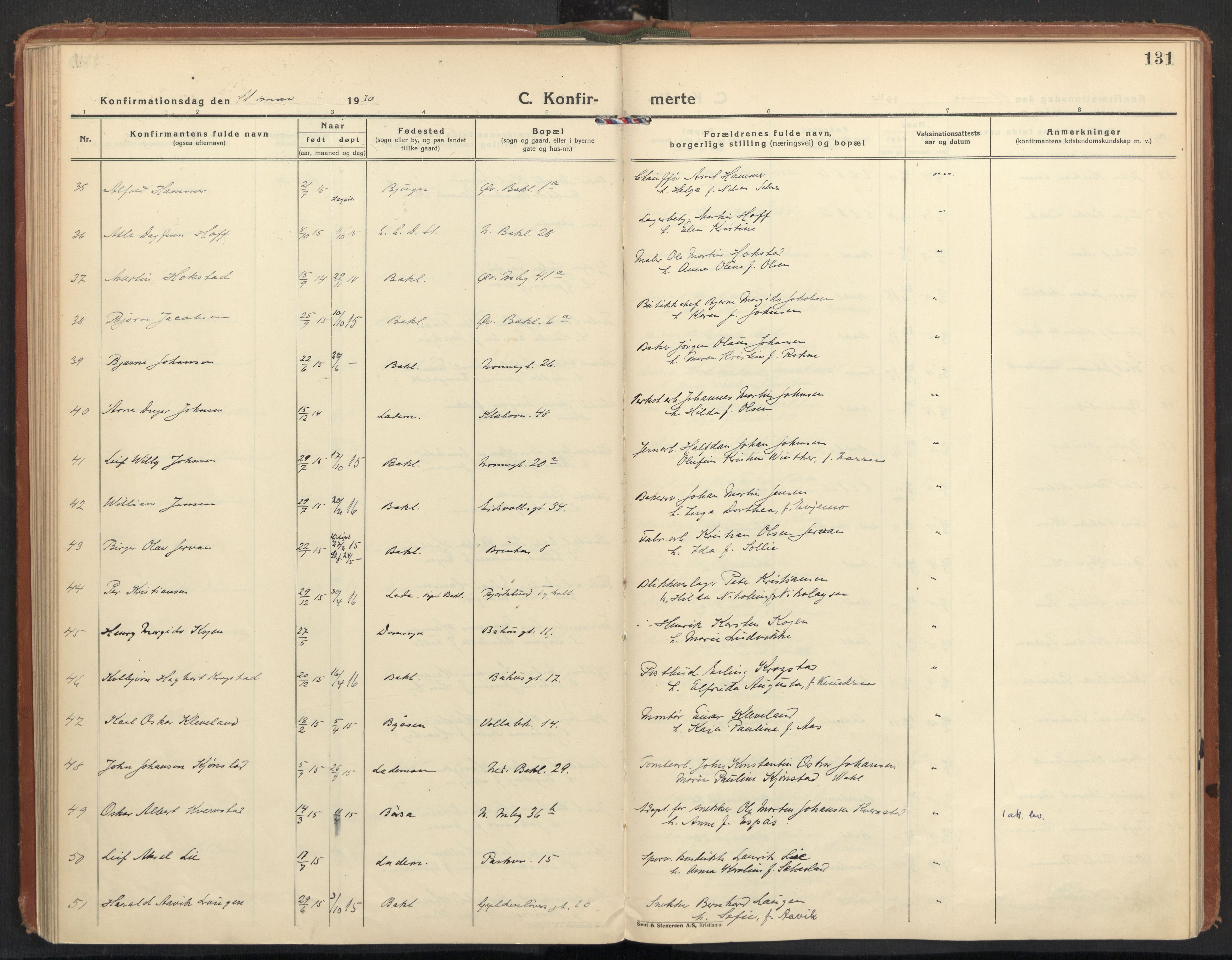 Ministerialprotokoller, klokkerbøker og fødselsregistre - Sør-Trøndelag, AV/SAT-A-1456/604/L0208: Parish register (official) no. 604A28, 1923-1937, p. 131