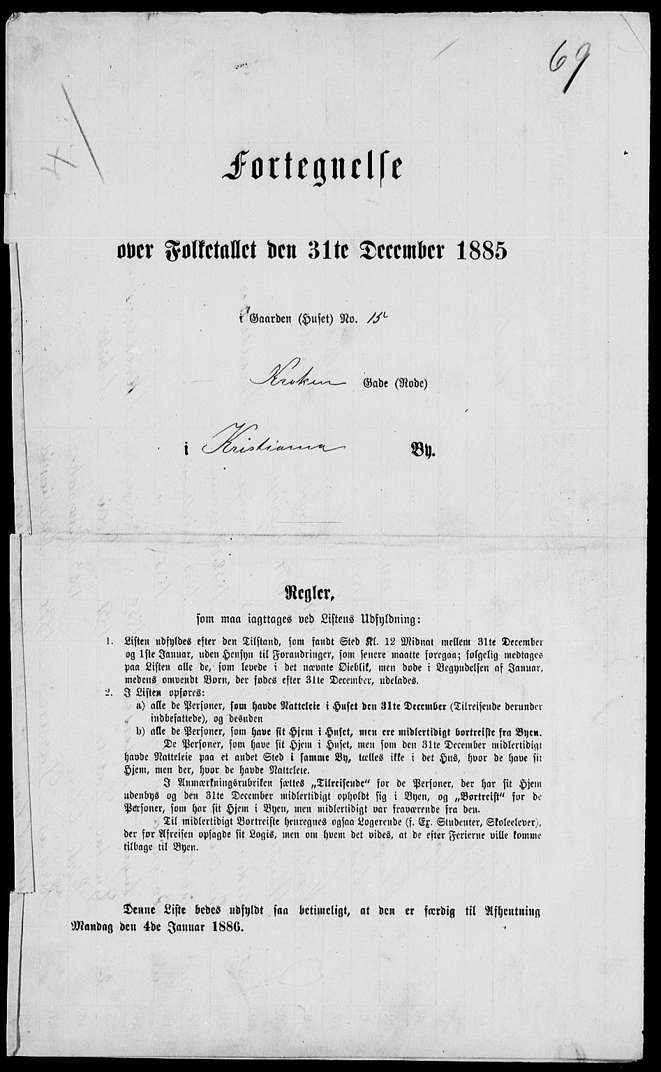 RA, 1885 census for 0301 Kristiania, 1885, p. 4748
