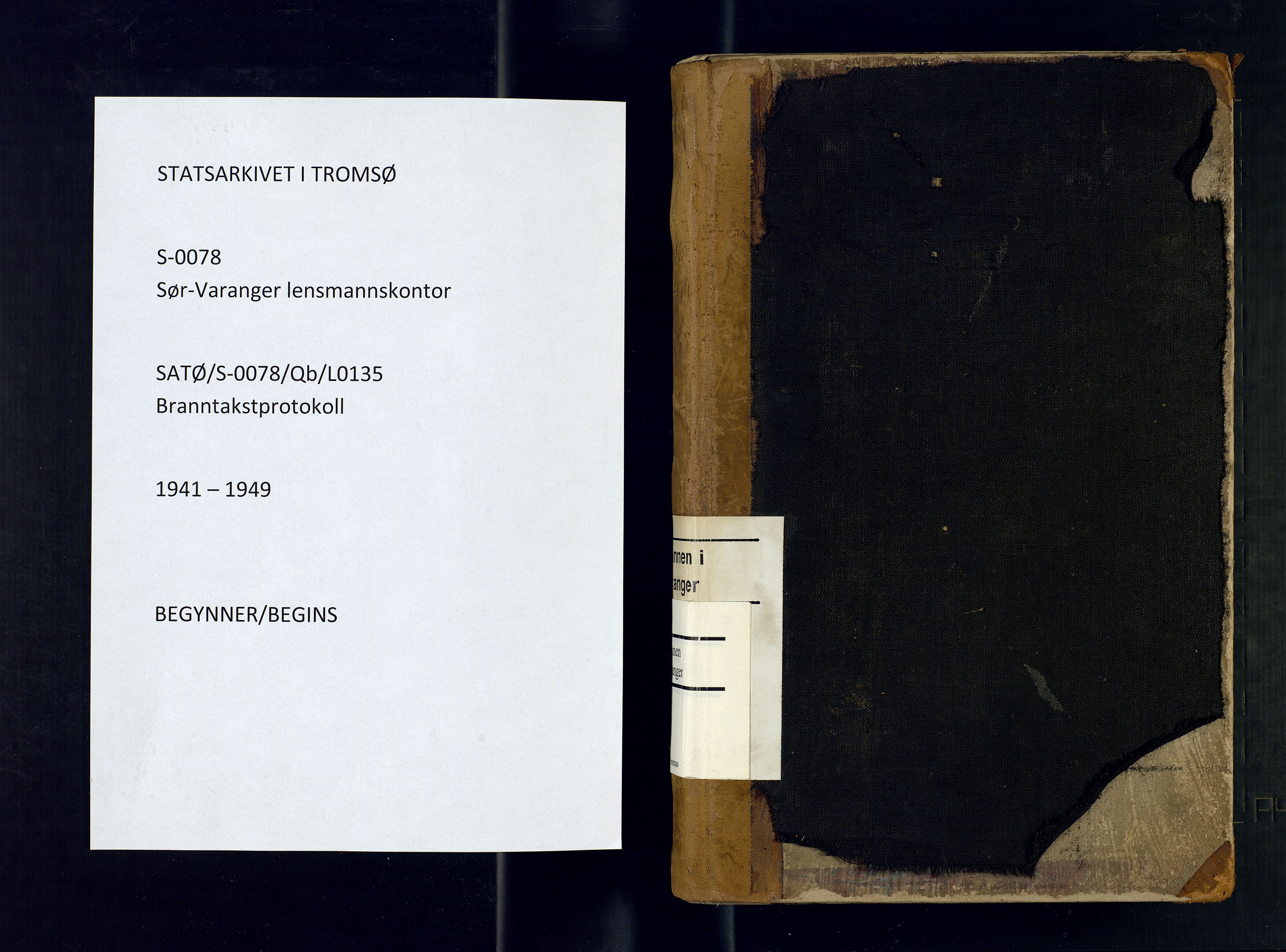 Sør-Varanger lensmannskontor, AV/SATØ-S-0078/Qb/L0135: Branntakstprotokoller Med reg., 1941-1949