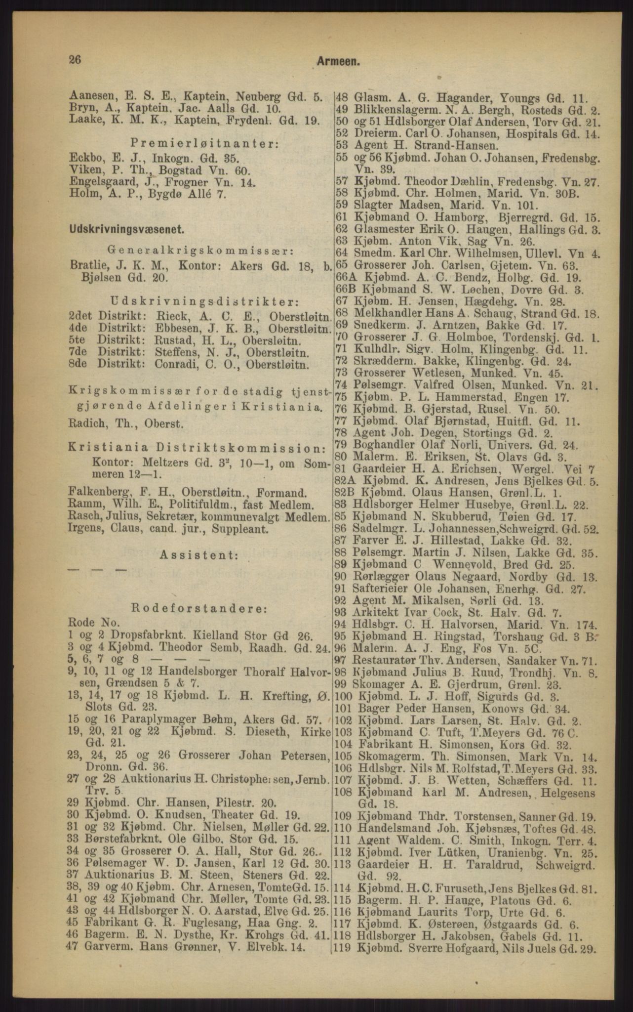 Kristiania/Oslo adressebok, PUBL/-, 1903, p. 26