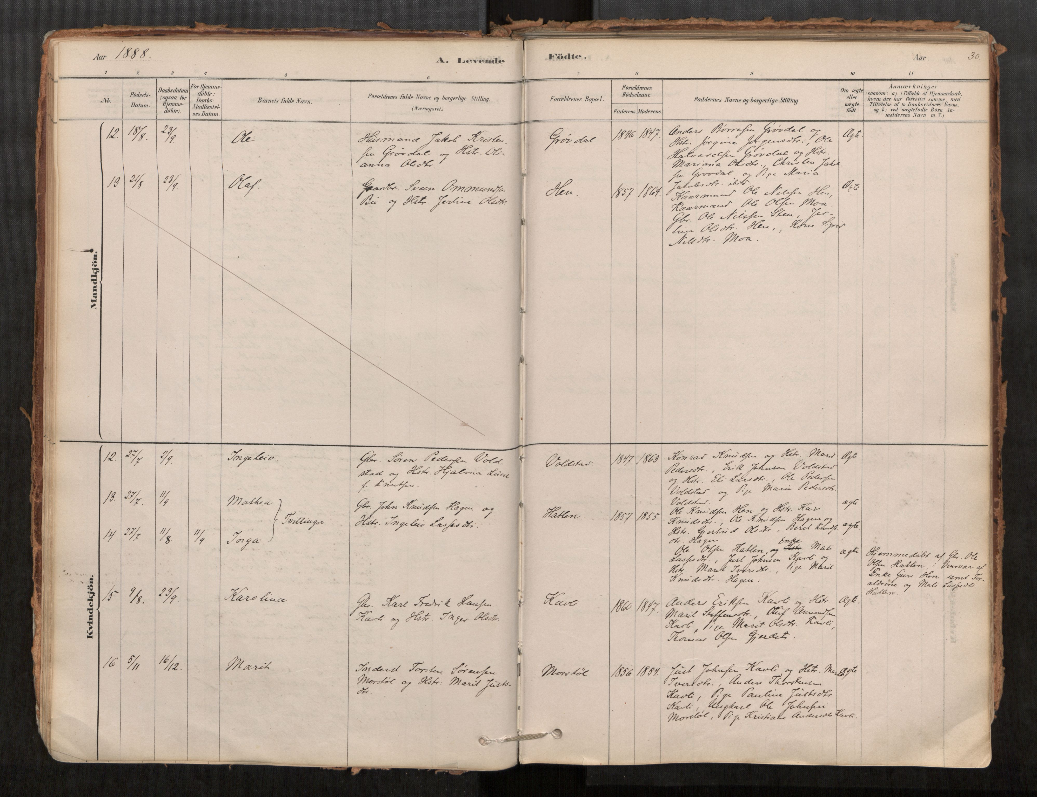 Ministerialprotokoller, klokkerbøker og fødselsregistre - Møre og Romsdal, AV/SAT-A-1454/545/L0594: Parish register (official) no. 545A03, 1878-1920, p. 30