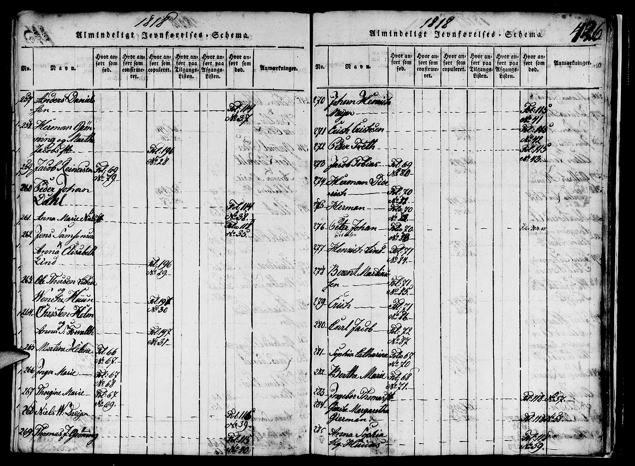 Nykirken Sokneprestembete, AV/SAB-A-77101/H/Haa/L0011: Parish register (official) no. A 11, 1816-1821, p. 426