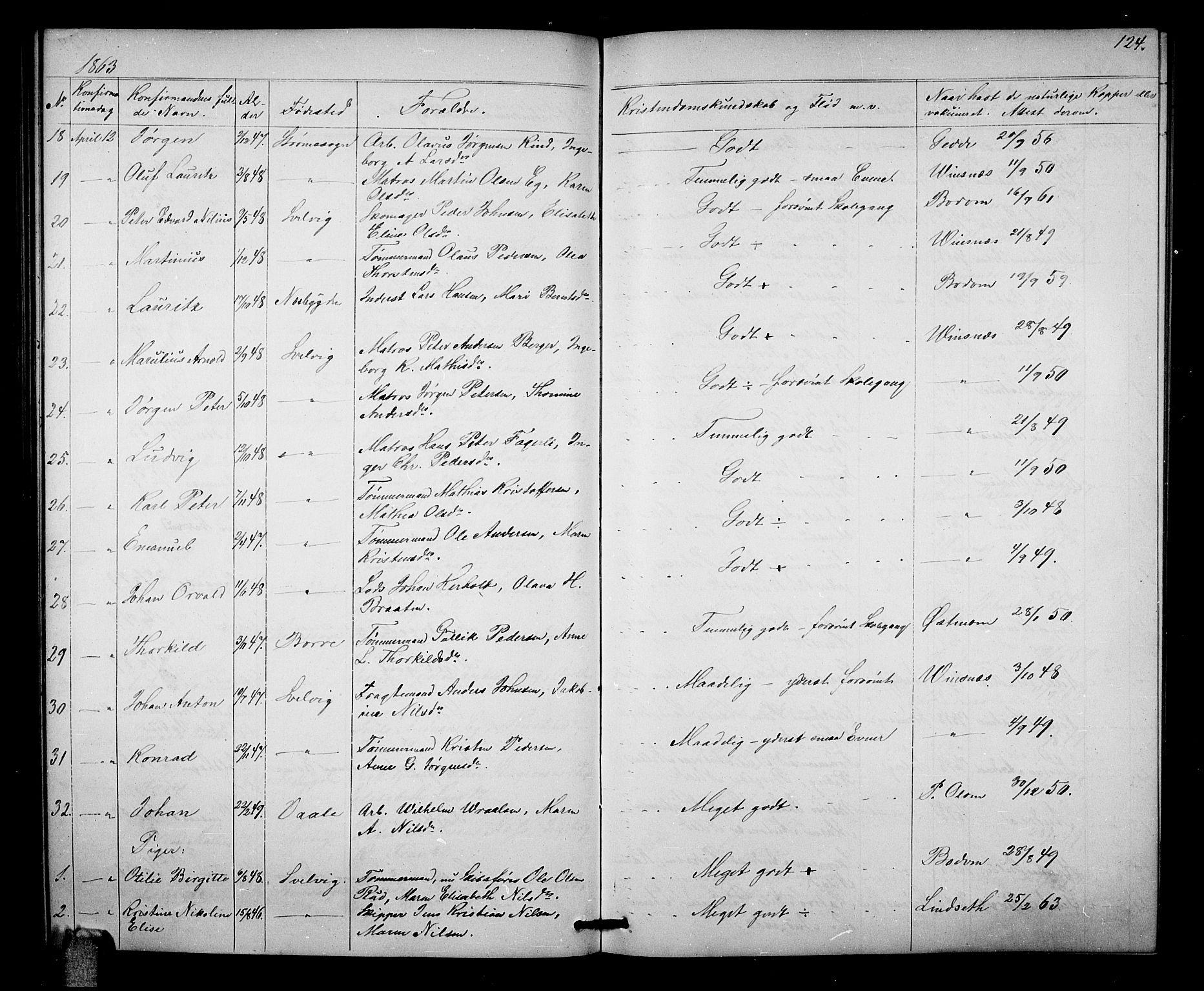 Strømm kirkebøker, AV/SAKO-A-322/G/Ga/L0001: Parish register (copy) no. I 1, 1861-1885, p. 124