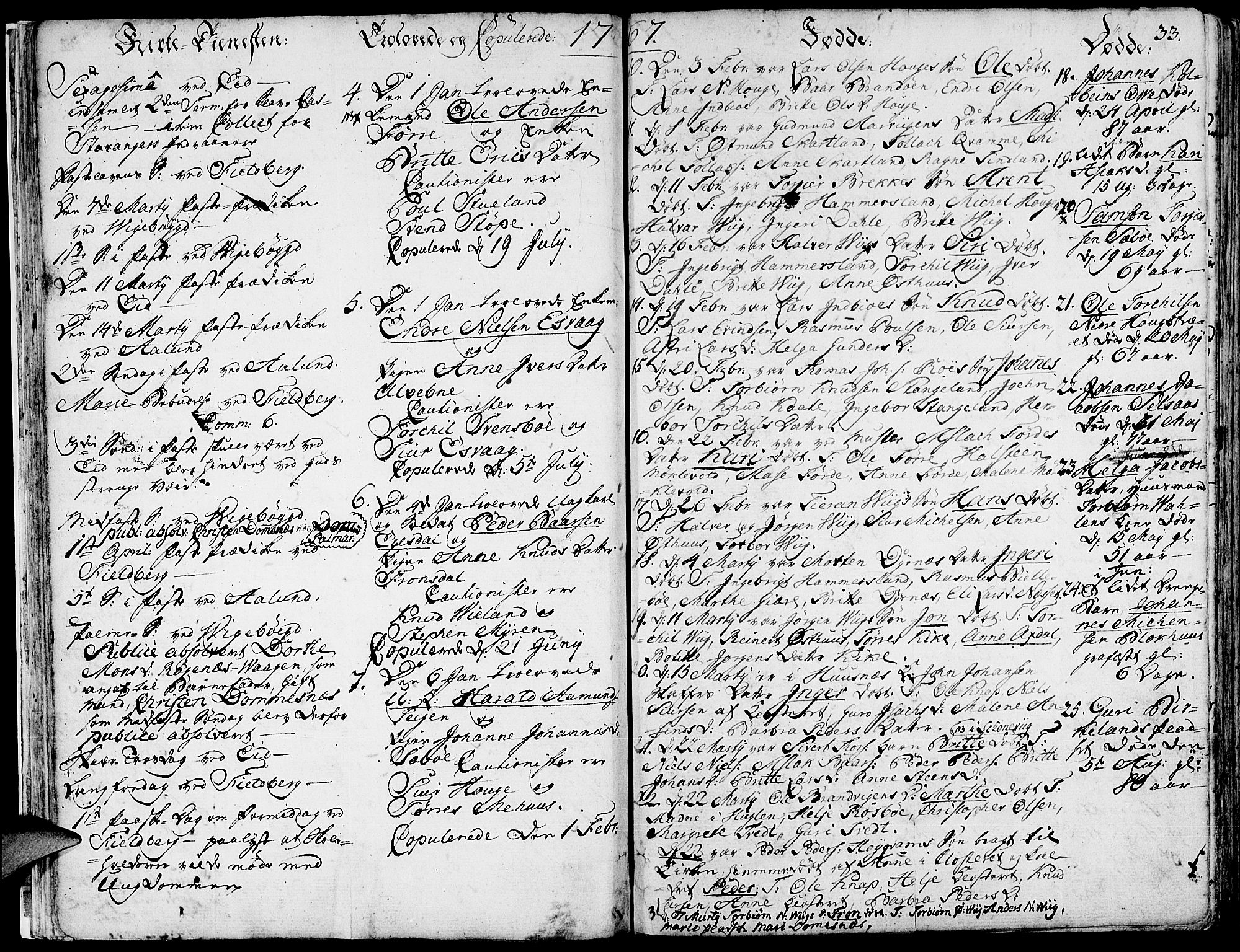 Fjelberg sokneprestembete, SAB/A-75201/H/Haa: Parish register (official) no. A 2, 1760-1788, p. 33