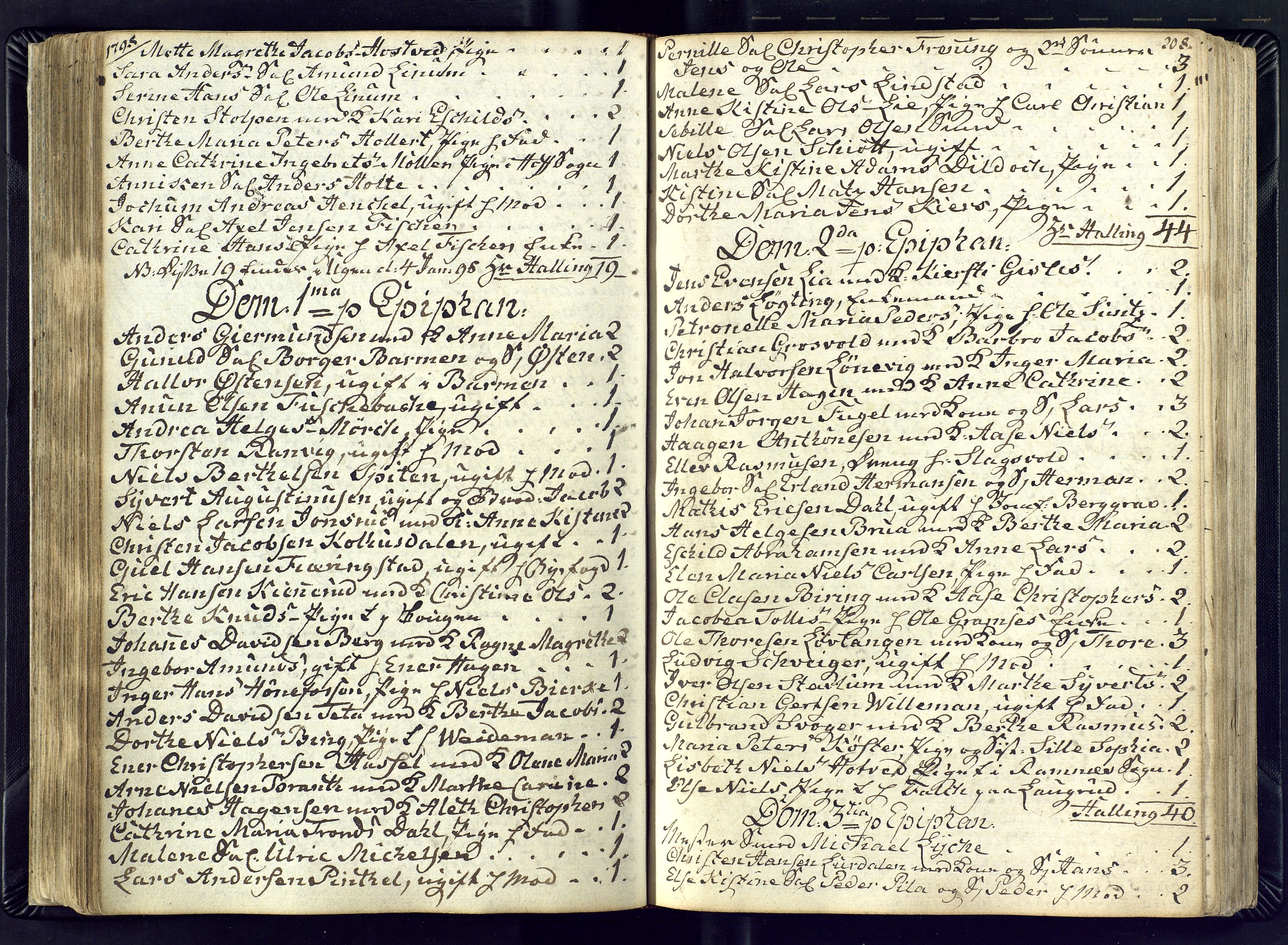 Kongsberg kirkebøker, AV/SAKO-A-22/M/Ma/L0012: Communicants register no. 12, 1794-1800, p. 208