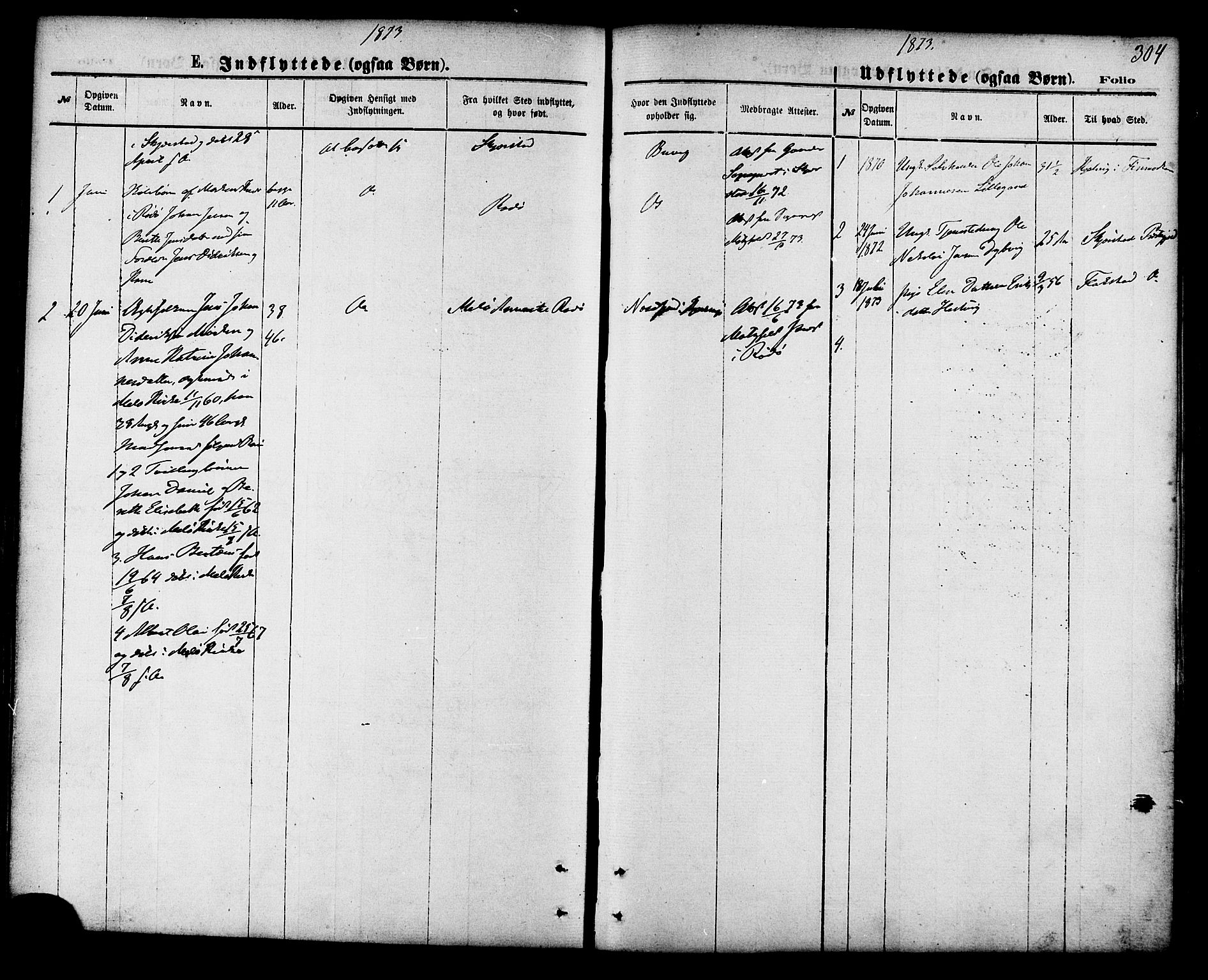 Ministerialprotokoller, klokkerbøker og fødselsregistre - Nordland, AV/SAT-A-1459/853/L0771: Parish register (official) no. 853A10, 1870-1881, p. 304