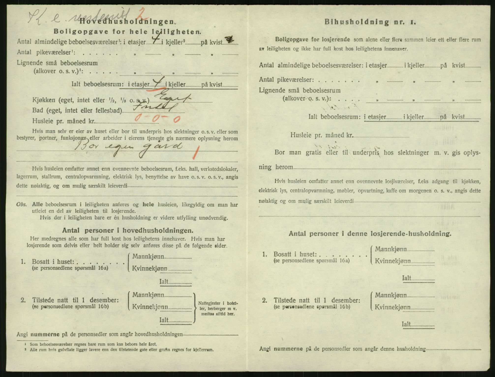 SAT, 1920 census for Mosjøen, 1920, p. 1661