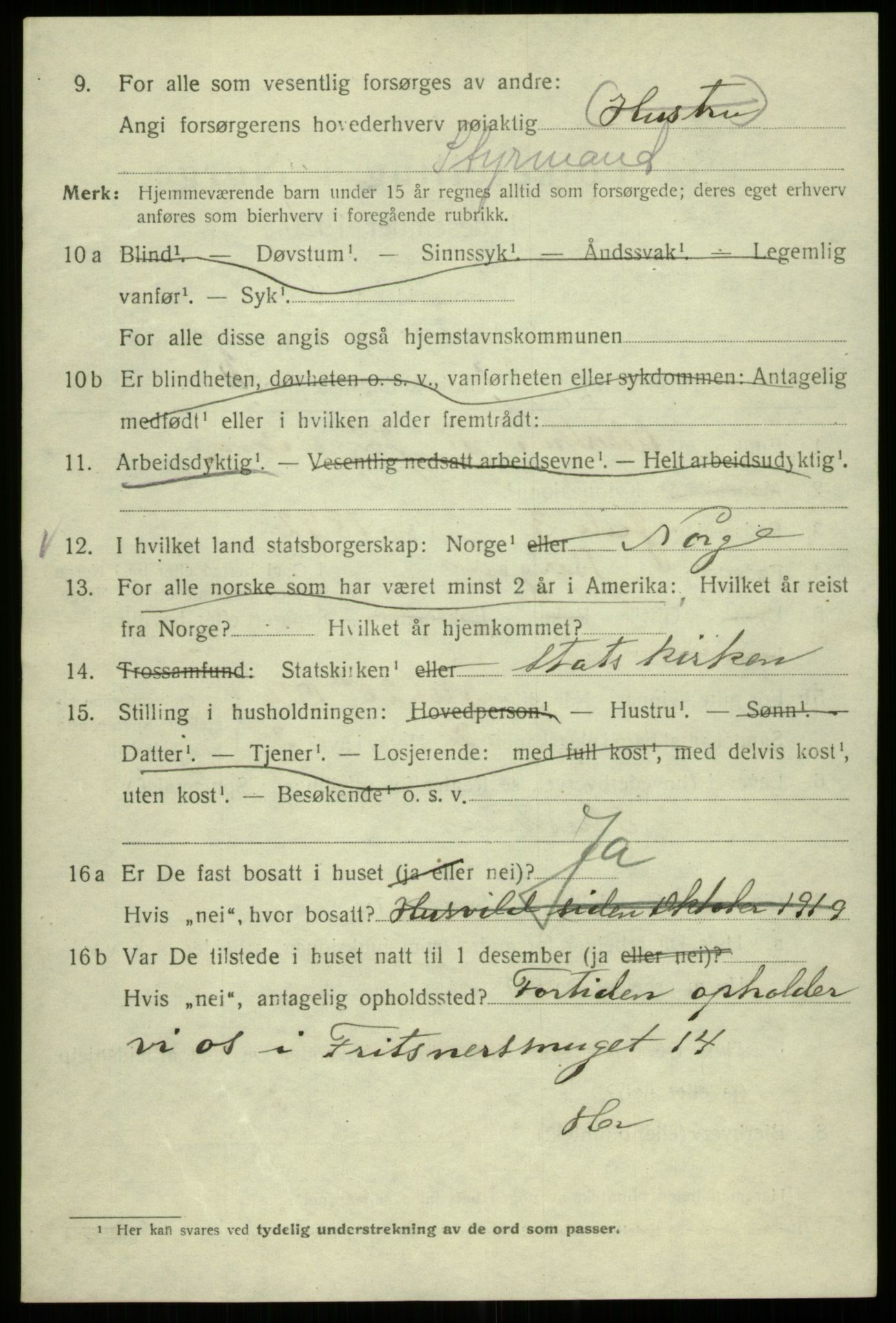 SAB, 1920 census for Bergen, 1920, p. 94722