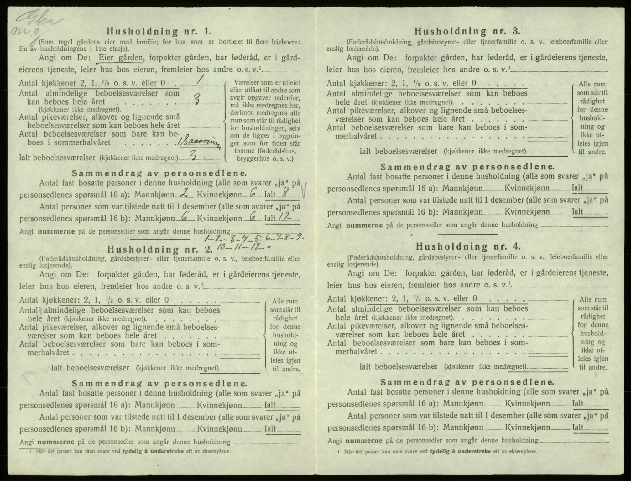 SAB, 1920 census for Bømlo, 1920, p. 429