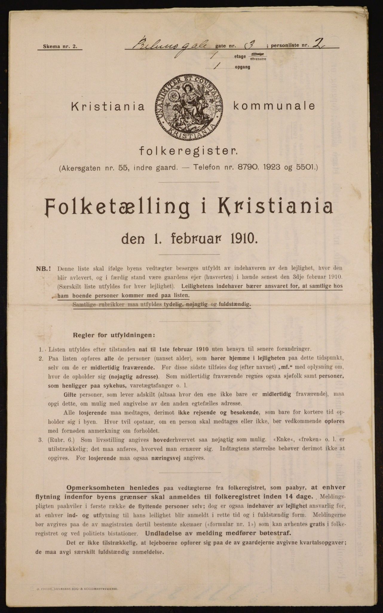 OBA, Municipal Census 1910 for Kristiania, 1910, p. 79290