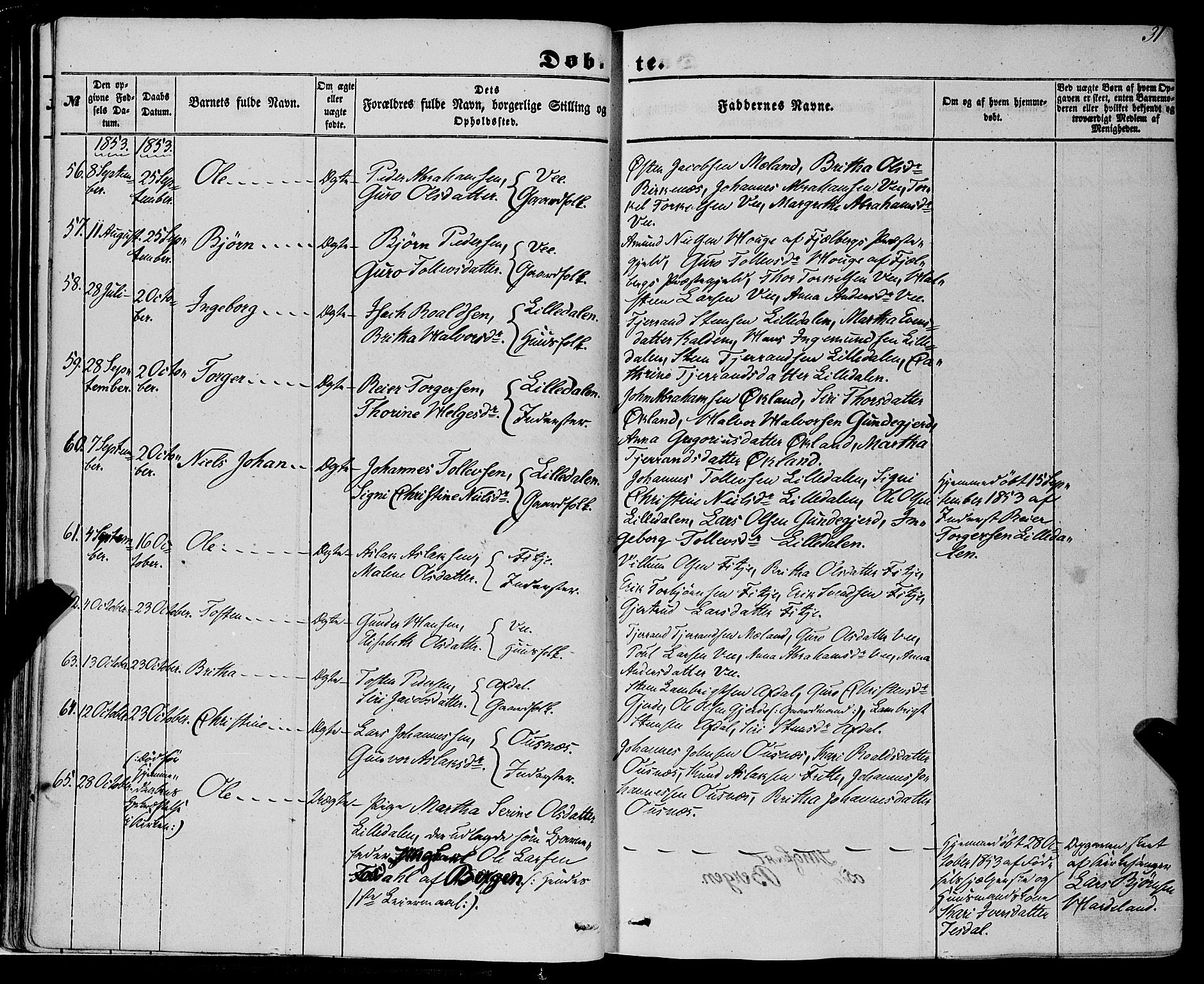 Etne sokneprestembete, AV/SAB-A-75001/H/Haa: Parish register (official) no. A 8, 1848-1862, p. 31