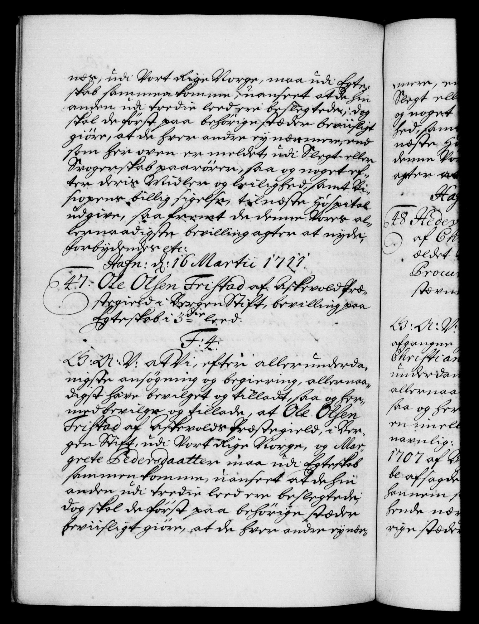 Danske Kanselli 1572-1799, AV/RA-EA-3023/F/Fc/Fca/Fcaa/L0020: Norske registre, 1708-1711, p. 502b