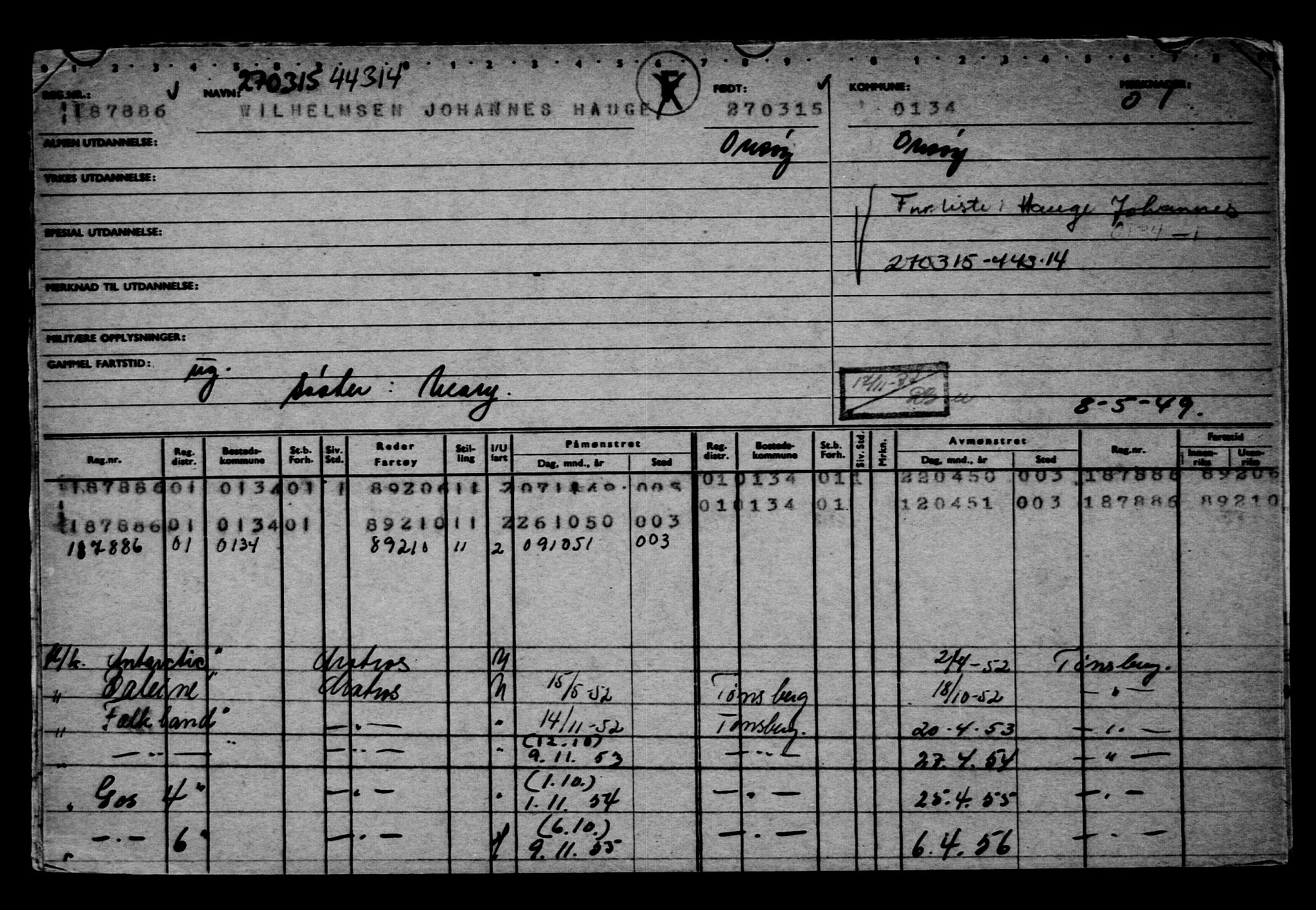 Direktoratet for sjømenn, AV/RA-S-3545/G/Gb/L0128: Hovedkort, 1915, p. 488