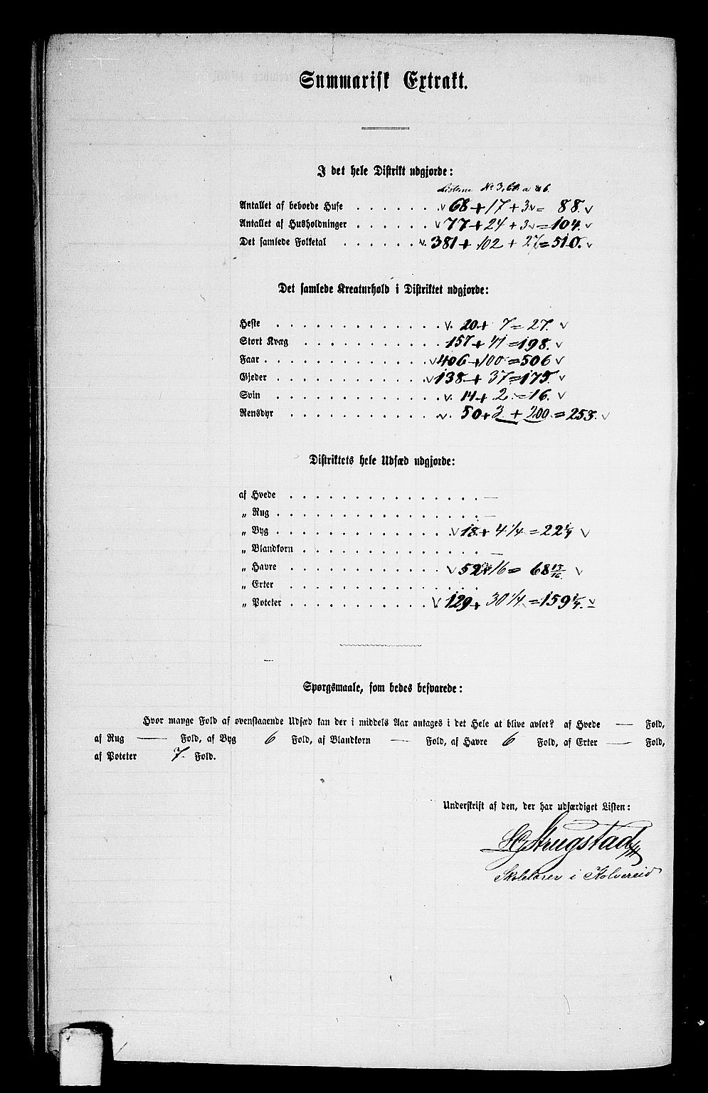 RA, 1865 census for Kolvereid, 1865, p. 77